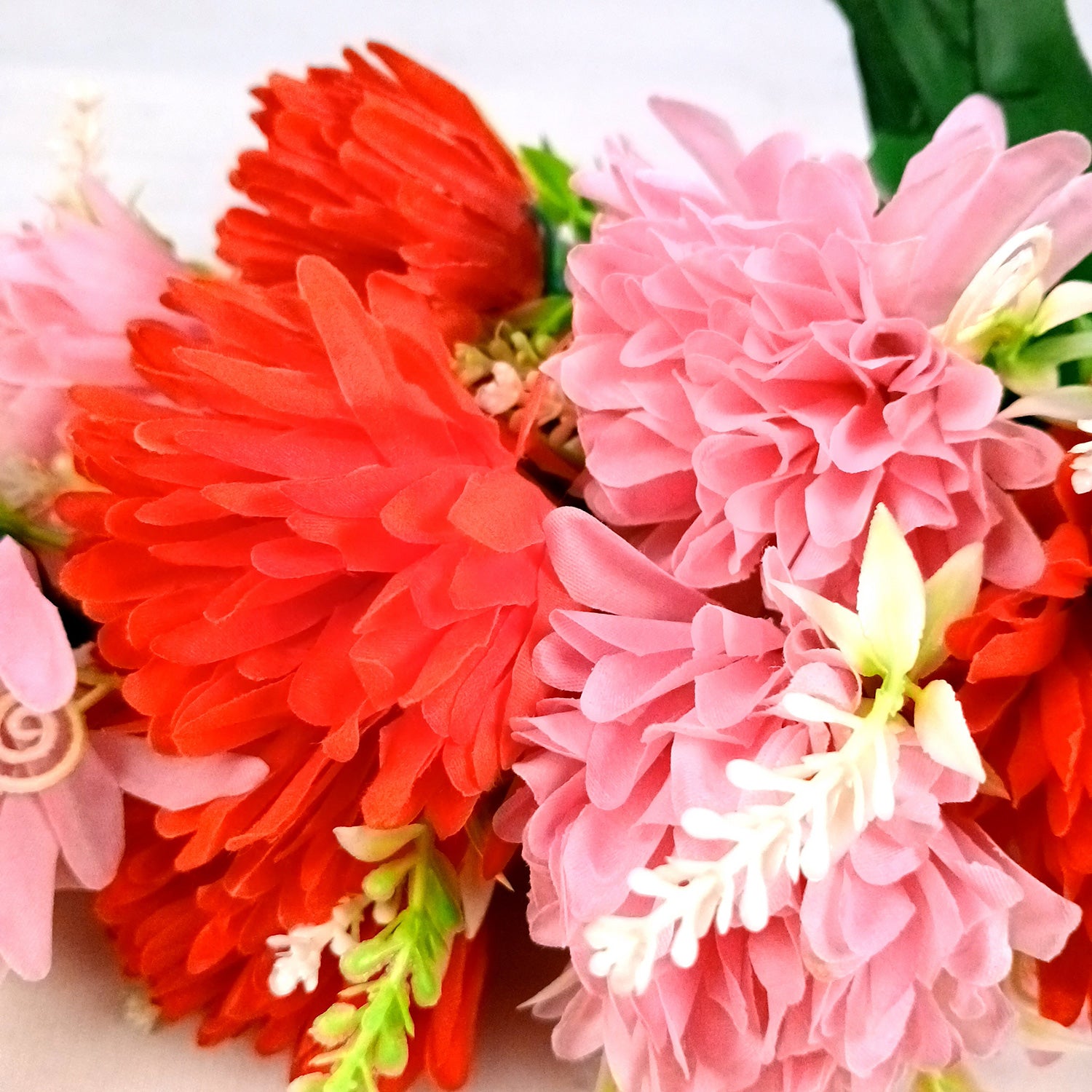 Artificial Flower Dahlia | Fake Flowers Bunch Dahalia - For Vase, Pot, Home, Bedroom, Balcony, Office Corner, Living Room - 18 Inch - Apkamart #Colour_Multicolor