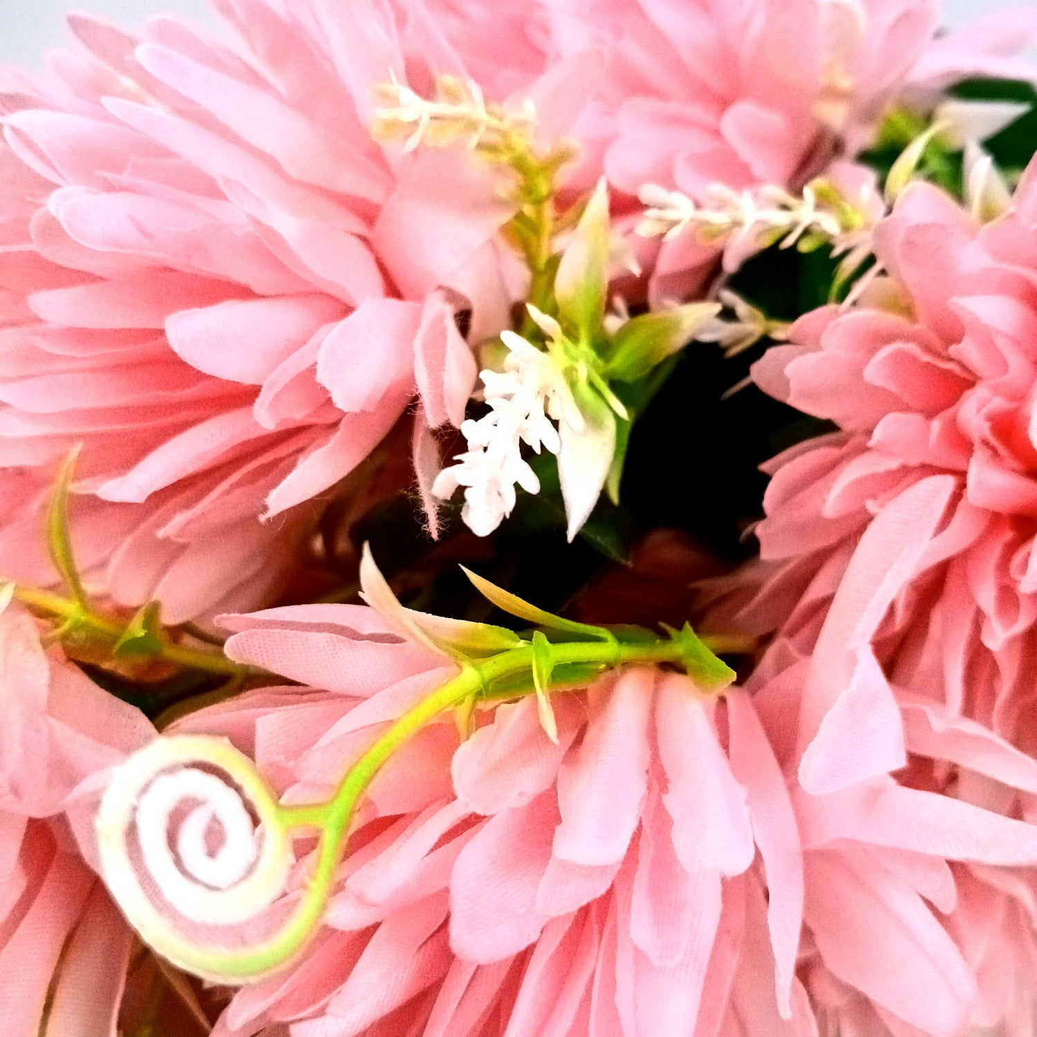 Artificial Flower Dahlia | Fake Flowers Bunch Dahalia - For Vase, Pot, Home, Bedroom, Balcony, Office Corner, Living Room - 18 Inch - Apkamart #Colour_Pink