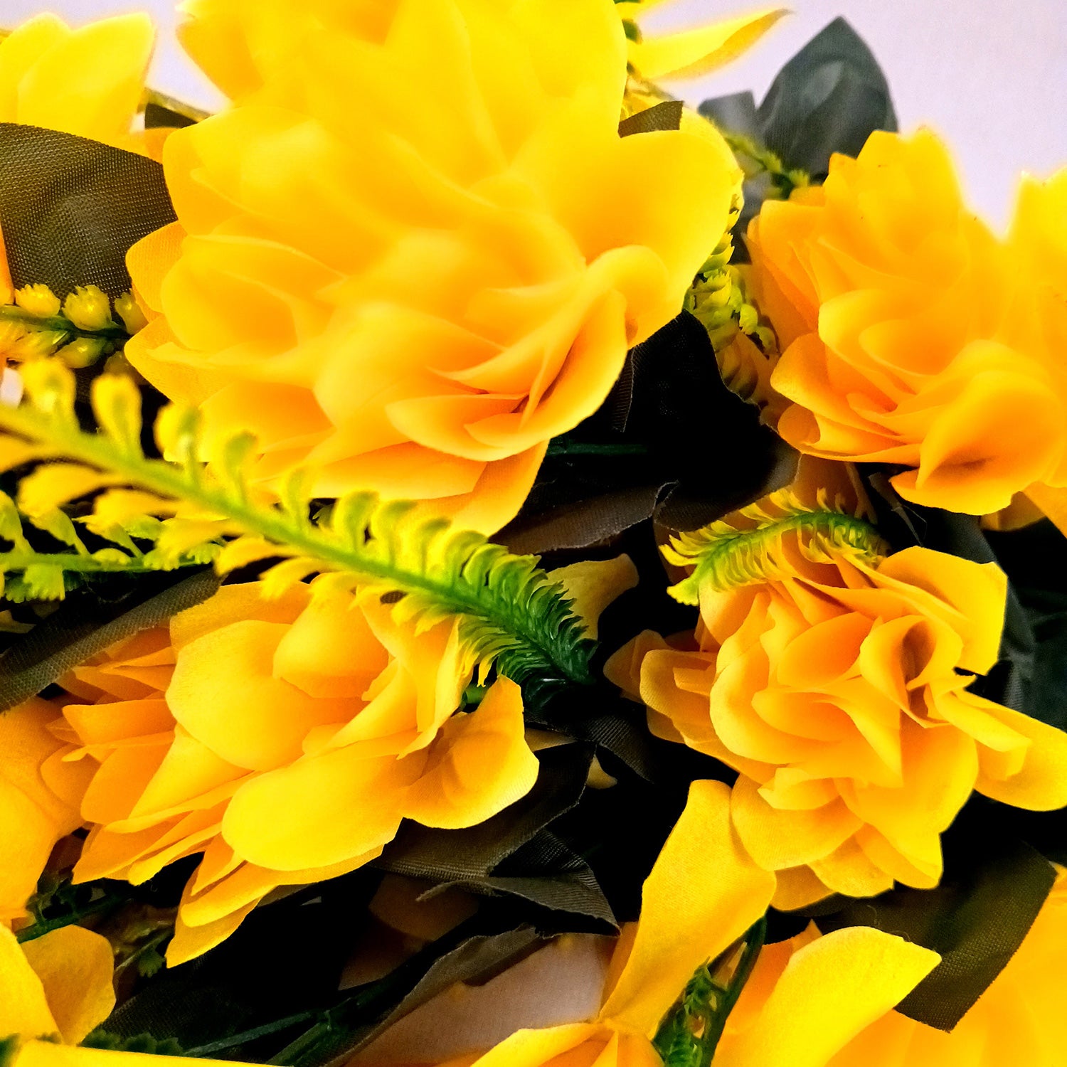 Artificial Flowers Bunches for Vase Pot | Faux Flowers Sticks - for Home Decor Living Room Side Table Centerpiece - 27 Inch - Apkamart #Colour_Yellow