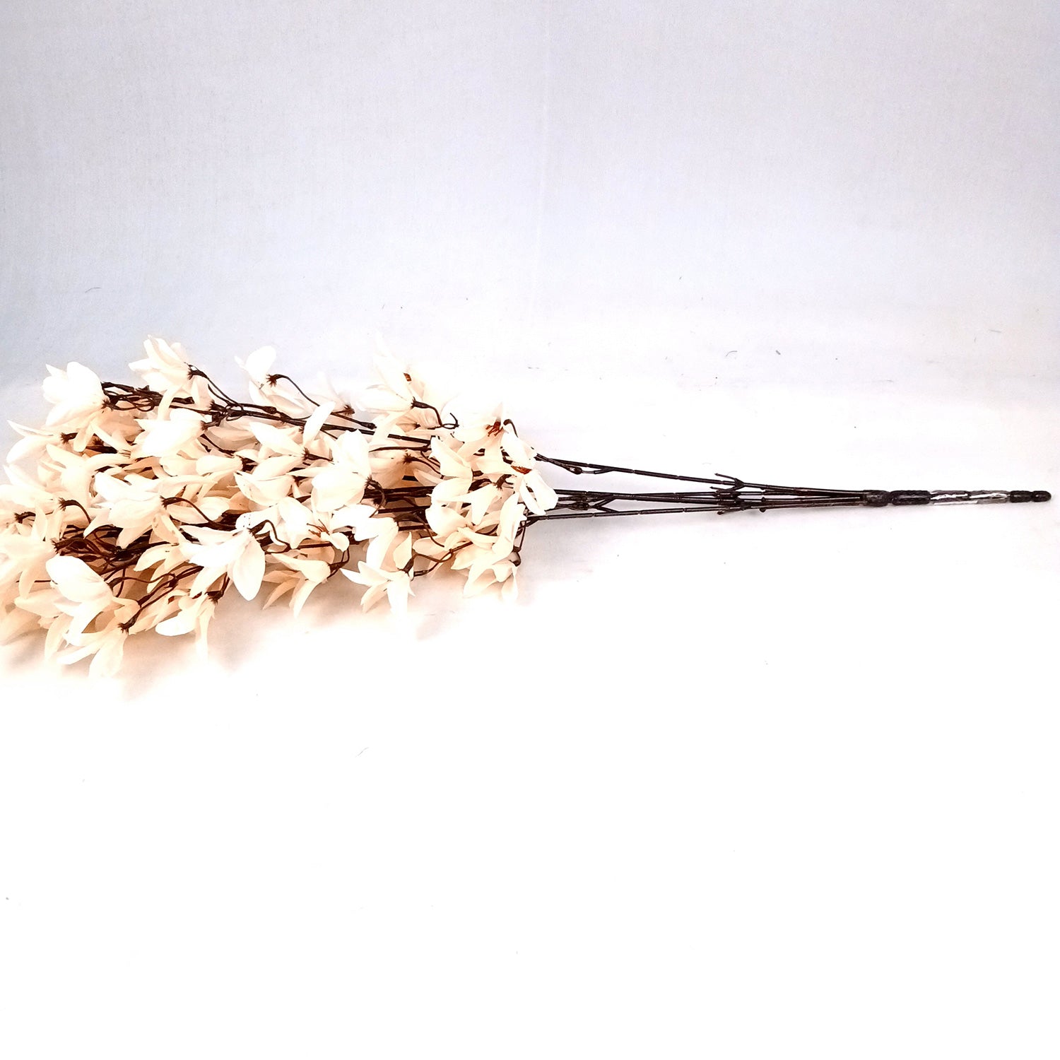 Artificial Flowers | Faux Flowers Bunch - for Home Decor, Living Room, Side Table, Centerpiece - 29 Inch - Apkamart #Colour_Cream