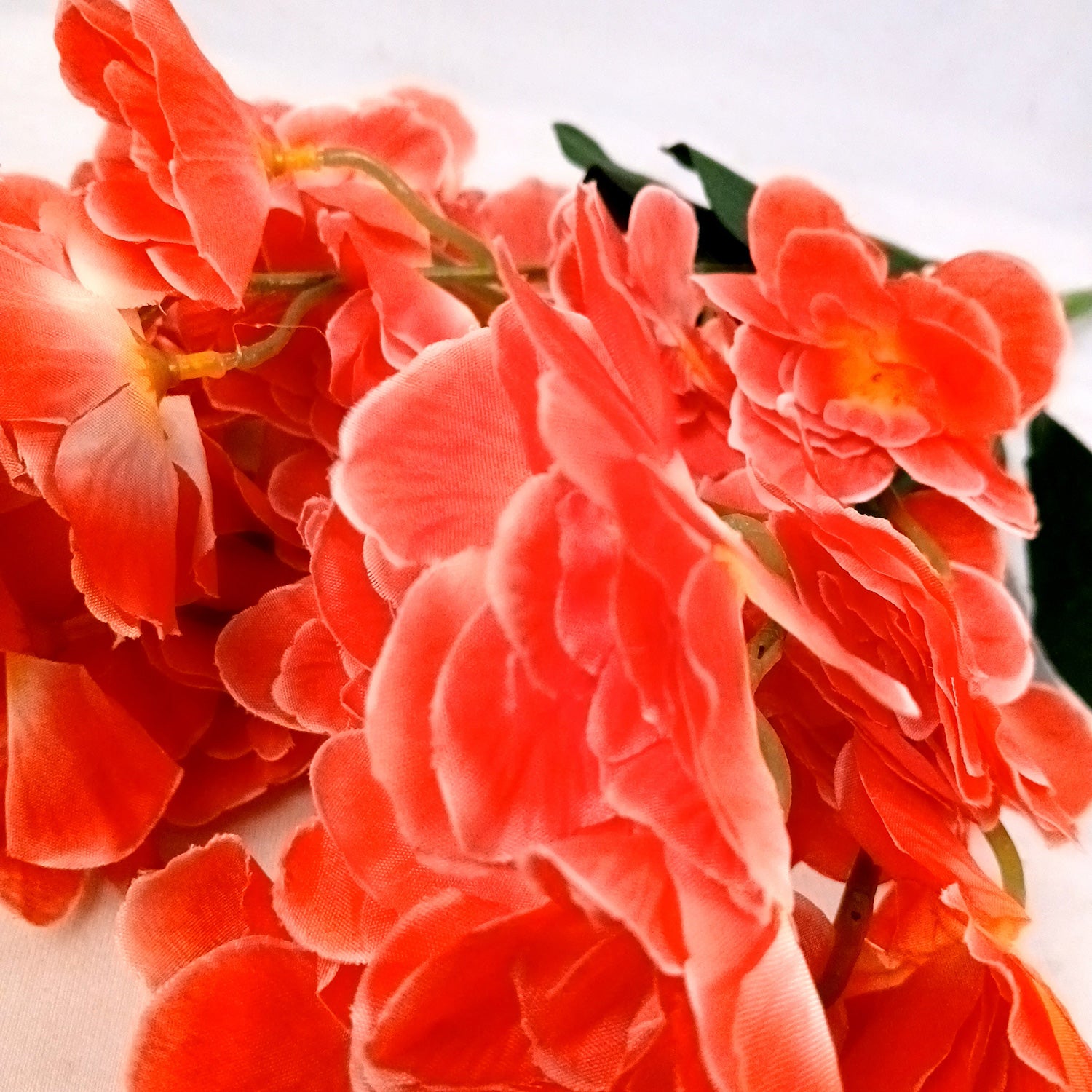 Artificial Orchids Flower Bouquets | Fake Flowers Bunch - For Vase, Pot, Home, Bedroom, Balcony, Office Corner, Living Room - 22 Inch - Apkamart #Colour_Red