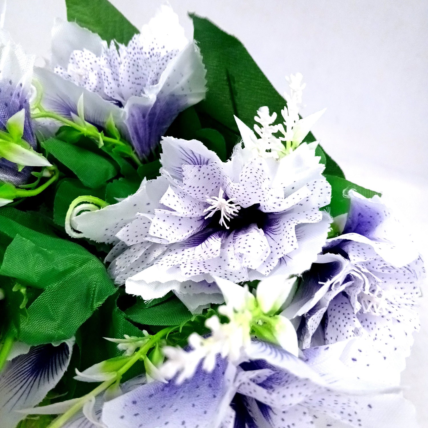 Artificial Flower Bouquets | Fake Flowers Bunch - For Vase, Pot, Home, Balcony, Office Corner, Living Room - 18 Inch - Apkamart #Colour_Purple