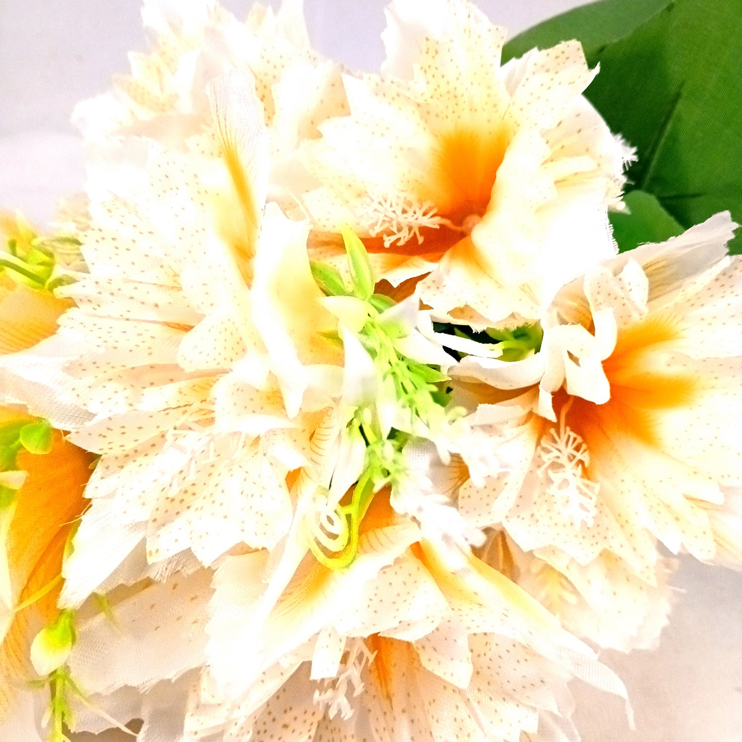 Artificial Flower Bouquets | Faux Flowers Bunch - for Table Vase, Pot, Home Decor, Living Room, Side Table Centerpiece - 18 Inch - Apkamart #Colour_White