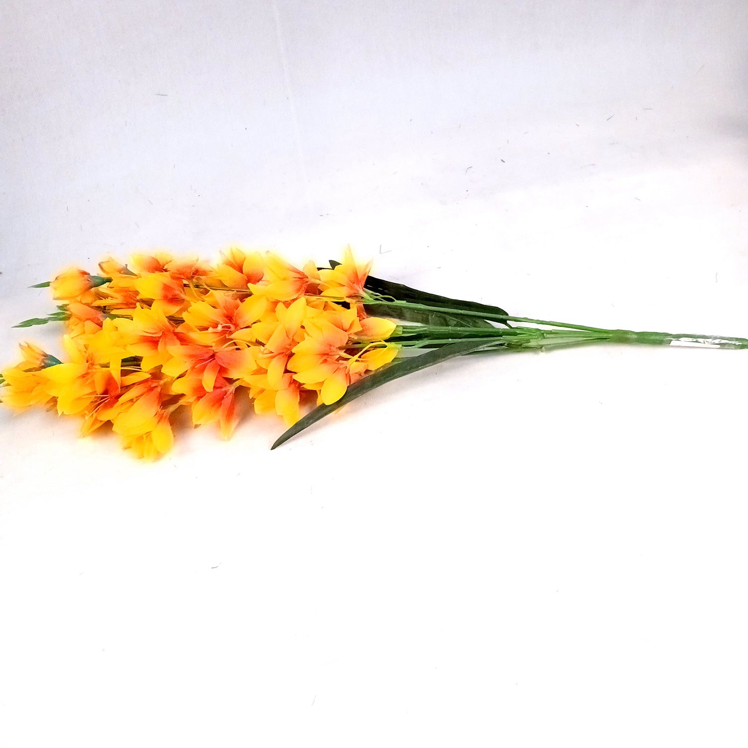 Artificial Flowers Gladiolus Bunches for Vase Pot | Faux Flowers Stem - for Home Decor Living Room Side Table Centerpiece - 26 Inch - Apkamart #Colour_Yellow
