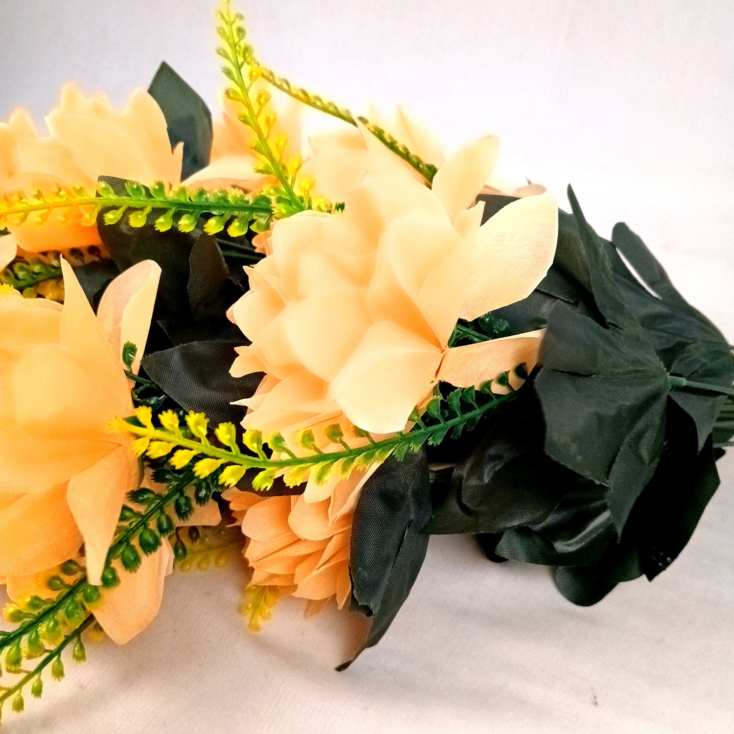 Artificial Plant Flowers Bunches for Vase Pot | Faux Flowers Stick - for Home Decor Living Room Side Table Centerpiece - 27 Inch - Apkamart #Colour_Orange