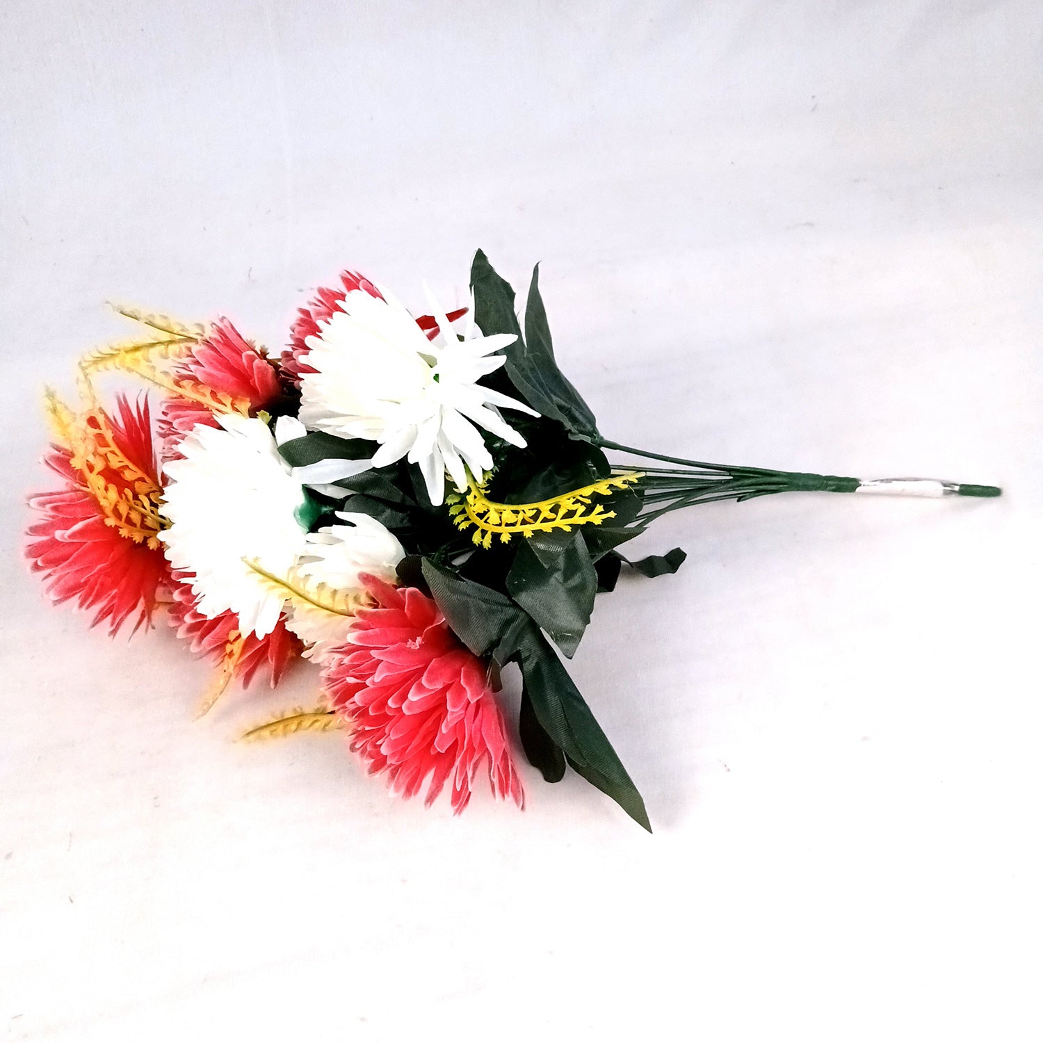 Artificial Marigold Flowers Bunches for Vase Pot | Faux Flowers Stem - for Home Decor Living Room Side Table Centerpiece - 16 Inch - Apkamart #Style_Design 2