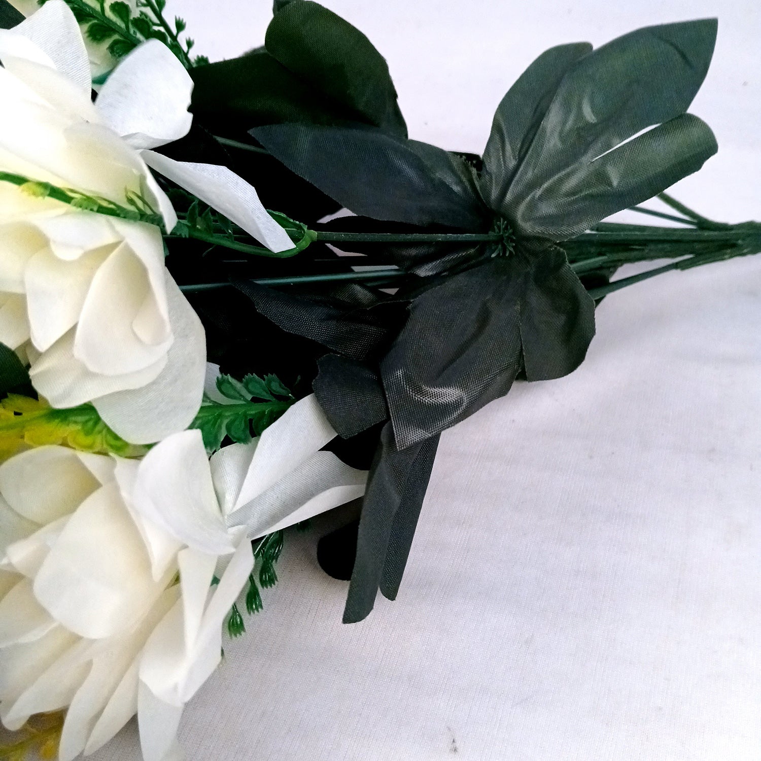 Artificial Plant Flowers Bunches for Vase Pot | Faux Flowers Stick - for Home Decor Living Room Side Table Centerpiece - 27 Inch - Apkamart #Colour_White