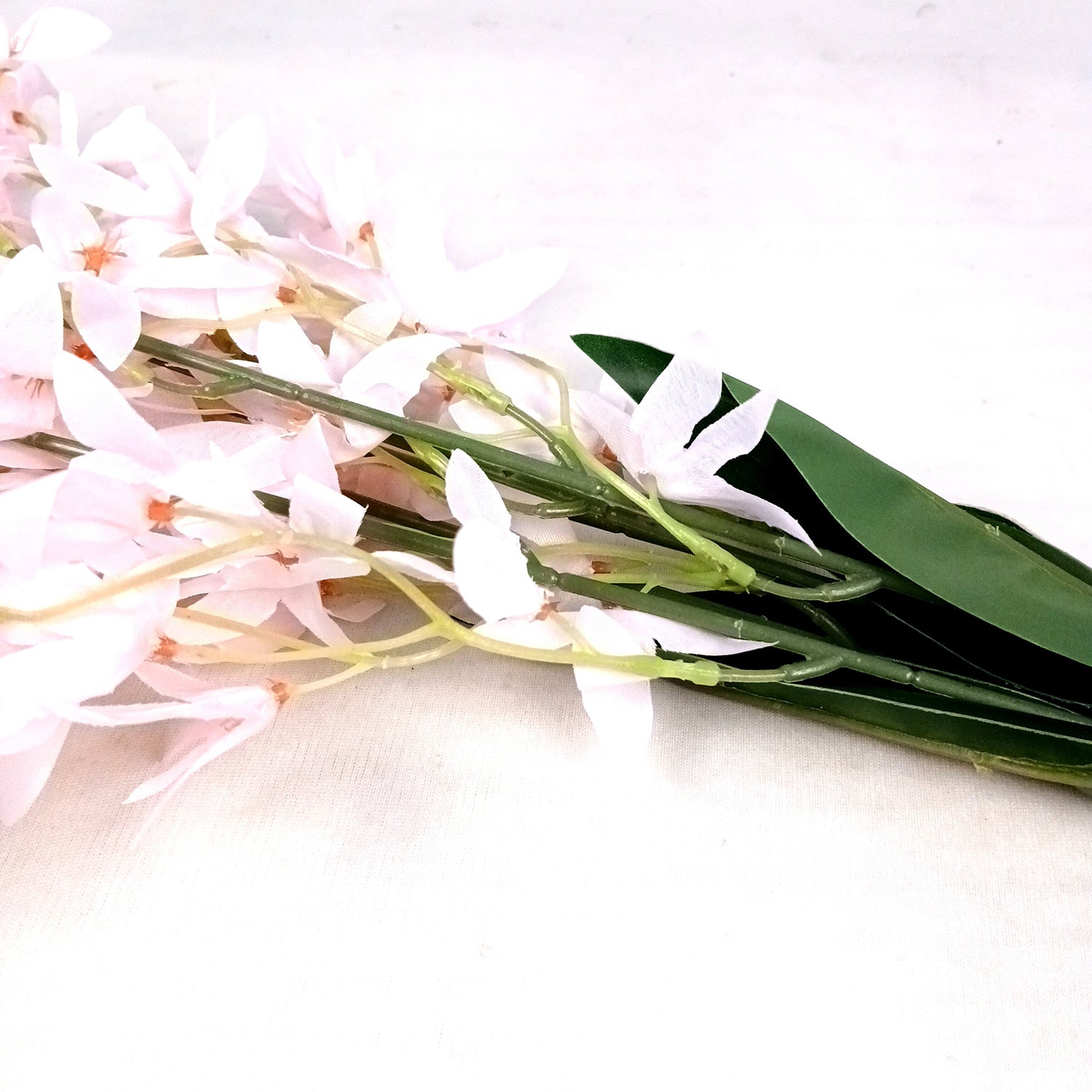 Artificial Orchids Flower Bouquets | Fake Flowers Bunch - For Vase, Pot, Home, Bedroom, Balcony, Office Corner, Living Room - 28 Inch - Apkamart #Colour_Pink