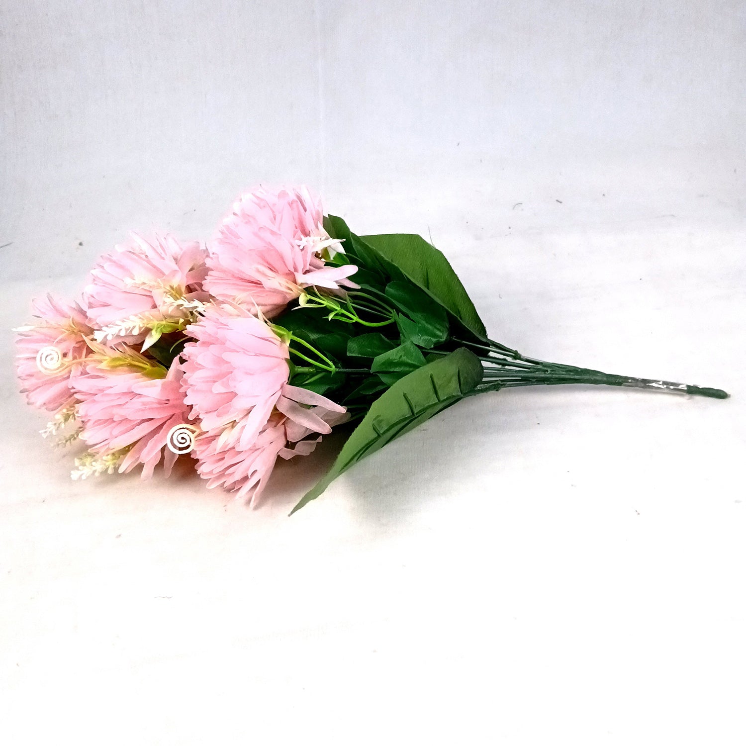 Artificial Flower Dahlia | Fake Flowers Bunch Dahalia - For Vase, Pot, Home, Bedroom, Balcony, Office Corner, Living Room - 18 Inch - Apkamart #Colour_Pink