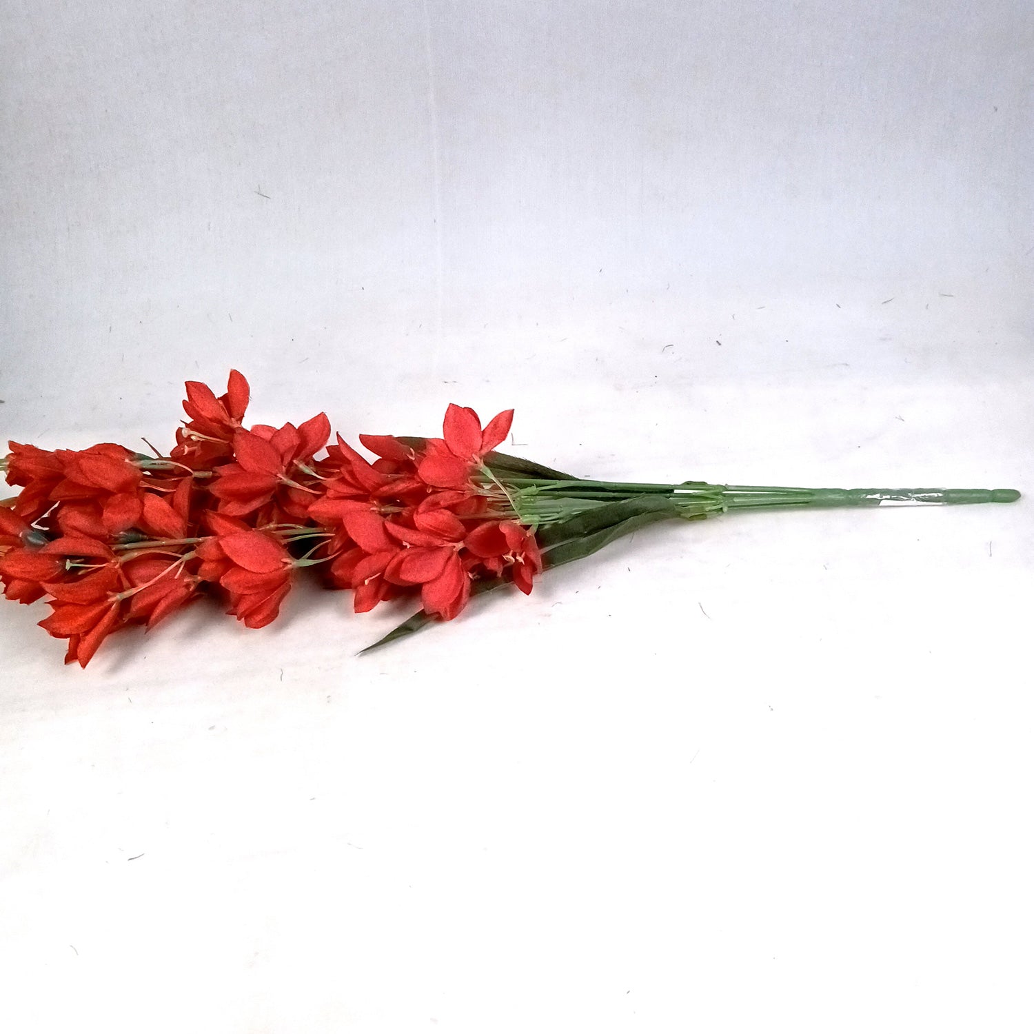Artificial Flowers Gladiolus Bunches for Vase Pot | Faux Flowers Stem - for Home Decor Living Room Side Table Centerpiece - 26 Inch - Apkamart #Colour_Red
