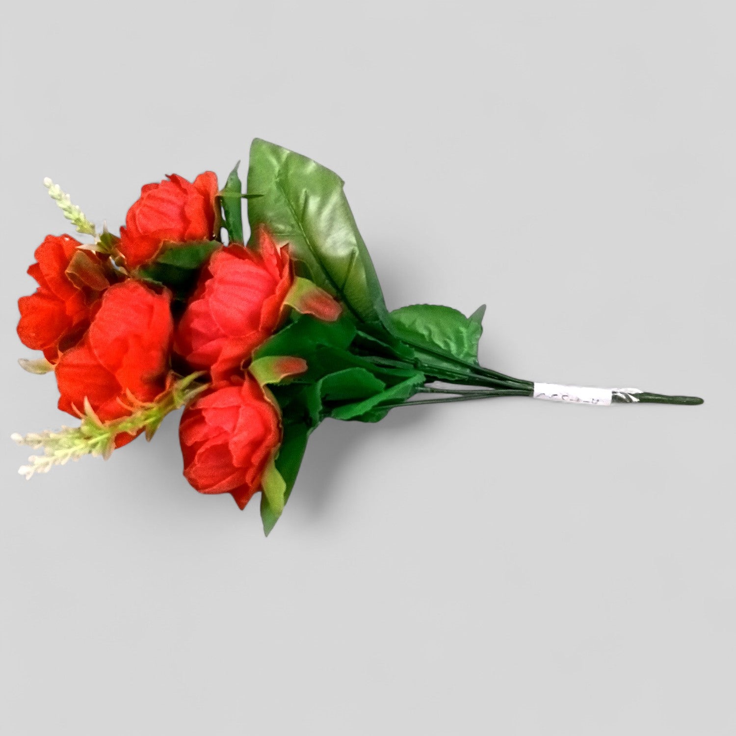 Artificial Flowers Rose Bunches for Vase Pot | Faux Flowers Stem - for Home Decor, Living Room, Office & Festivals Decoration (Vase Not Included) - 15 Inch - Apkamart #Colour_Red