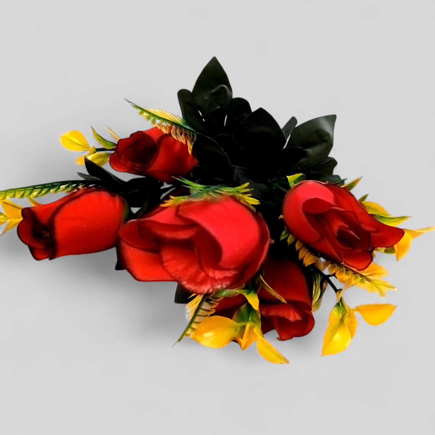 Artificial Flowers Rose Bunches for Vase Pot | Faux Flowers Stem - for Home Decor, Living Room, Office & Festivals Decoration (Vase Not Included) - 14 Inch - Apkamart