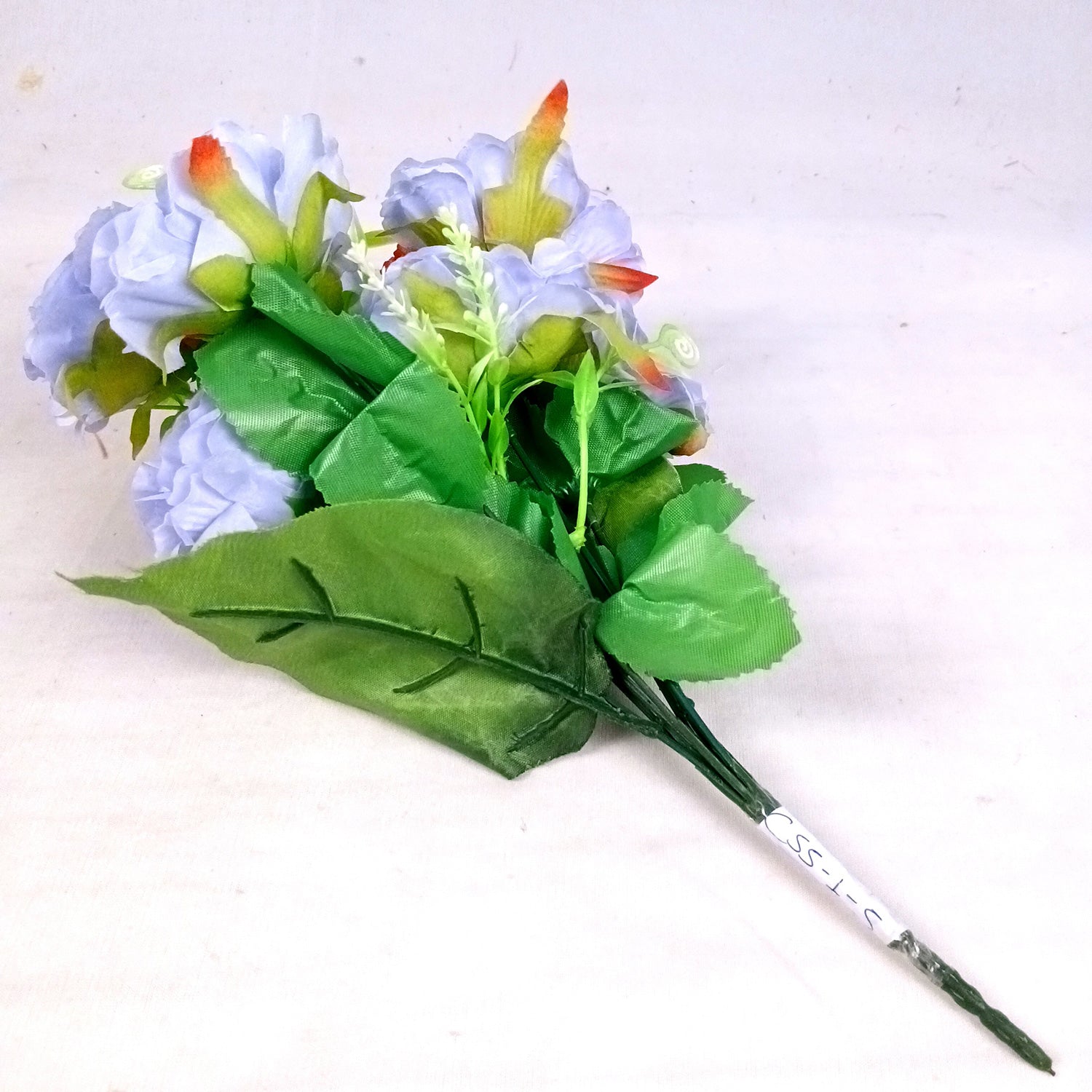 Artificial Flowers Rose Bunches for Vase Pot | Faux Flowers Stem - for Home Decor, Living Room, Wedding & Party Decoration (Vase Not Included) - 15 Inch - Apkamart #Colour_Purple