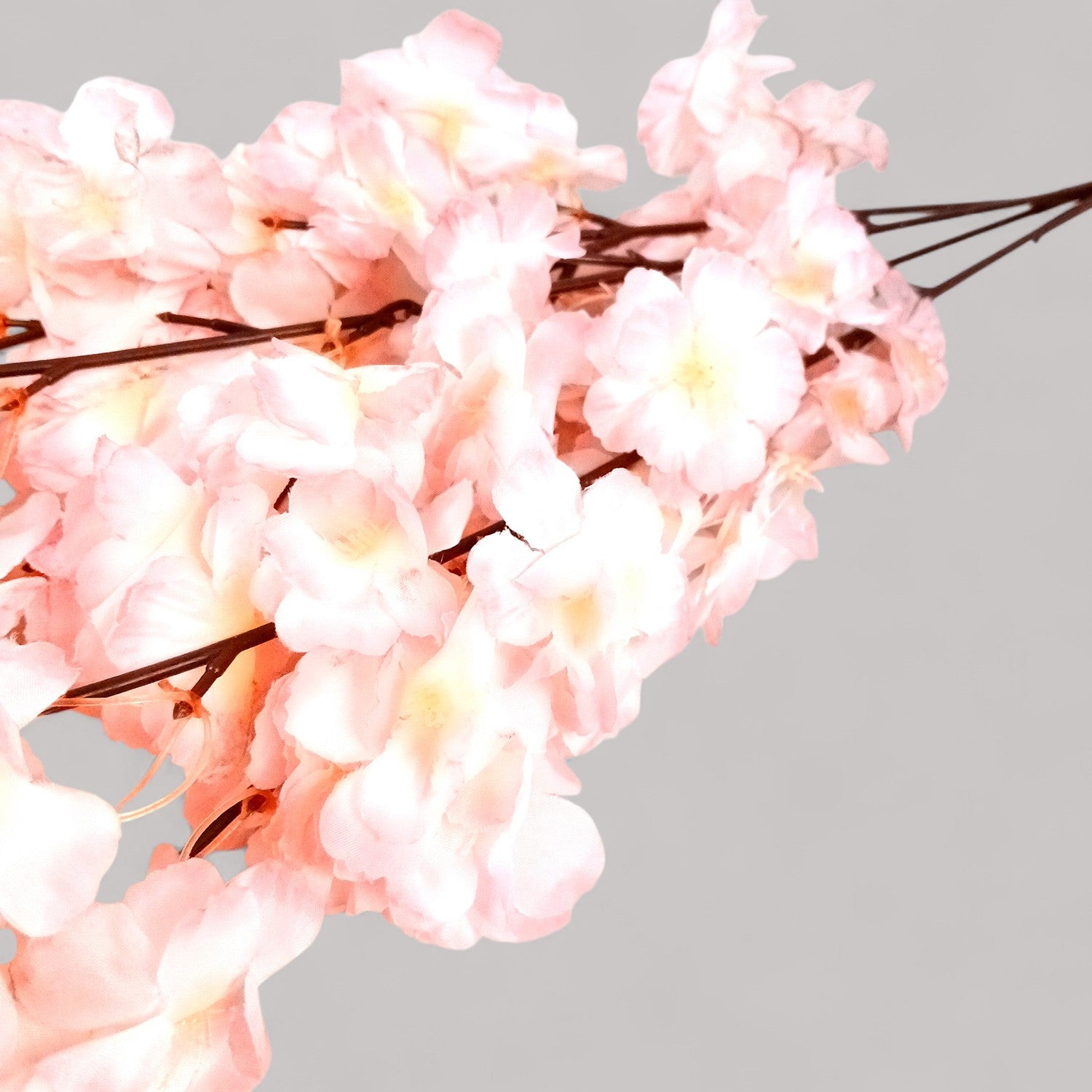 Artificial Flower Cherry Blossom Bouquets | Faux Flowers Bunch - for Table Vase, Pot, Home Decor, Living Room, Side Table Centerpiece - 21 Inch - Apkamart #Style_Design 2