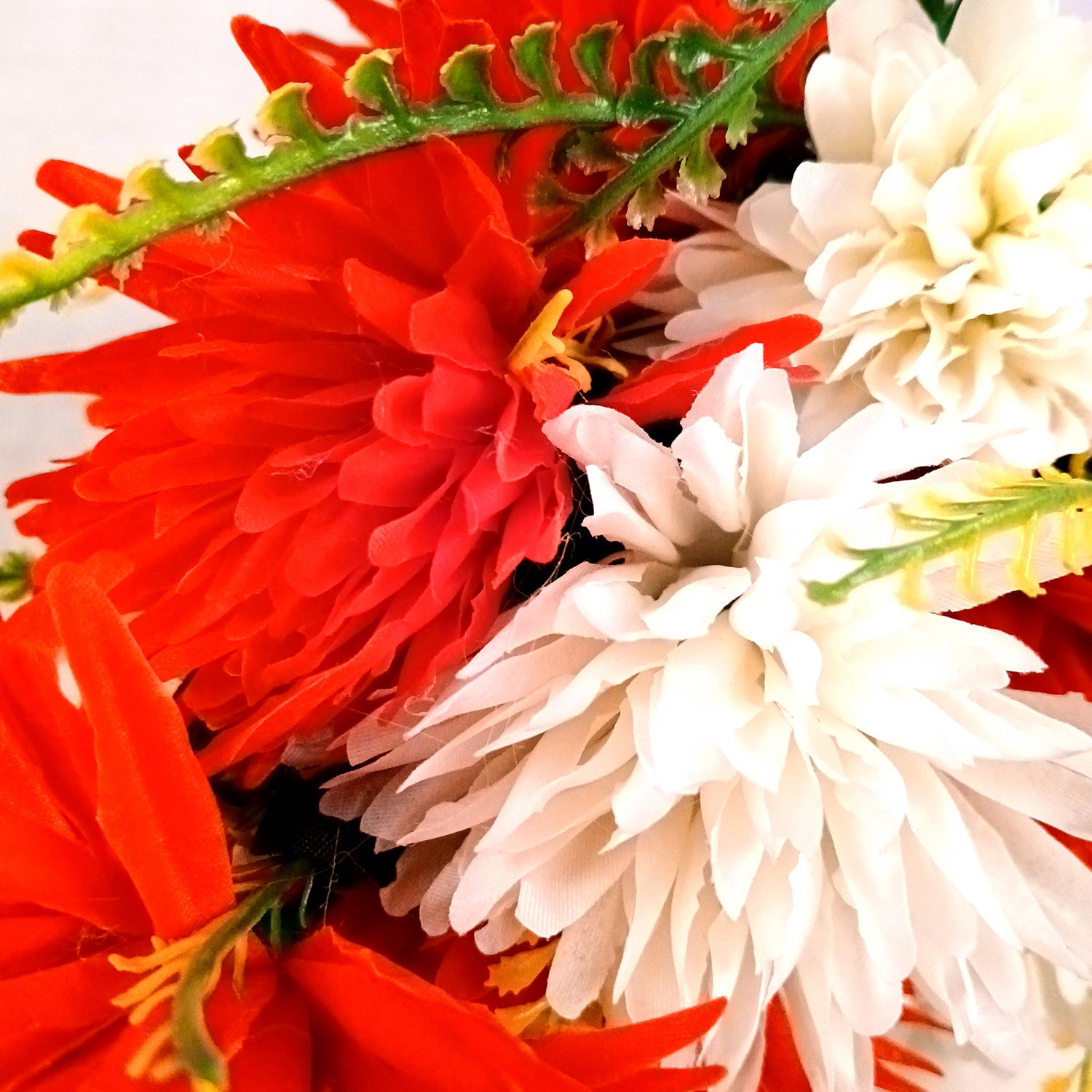 Artificial Marigold Flower Bouquets | Fake Flowers Bunch - For Vase, Pot, Home, Bedroom, Balcony - 16 Inch - Apkamart #Style_Design 1