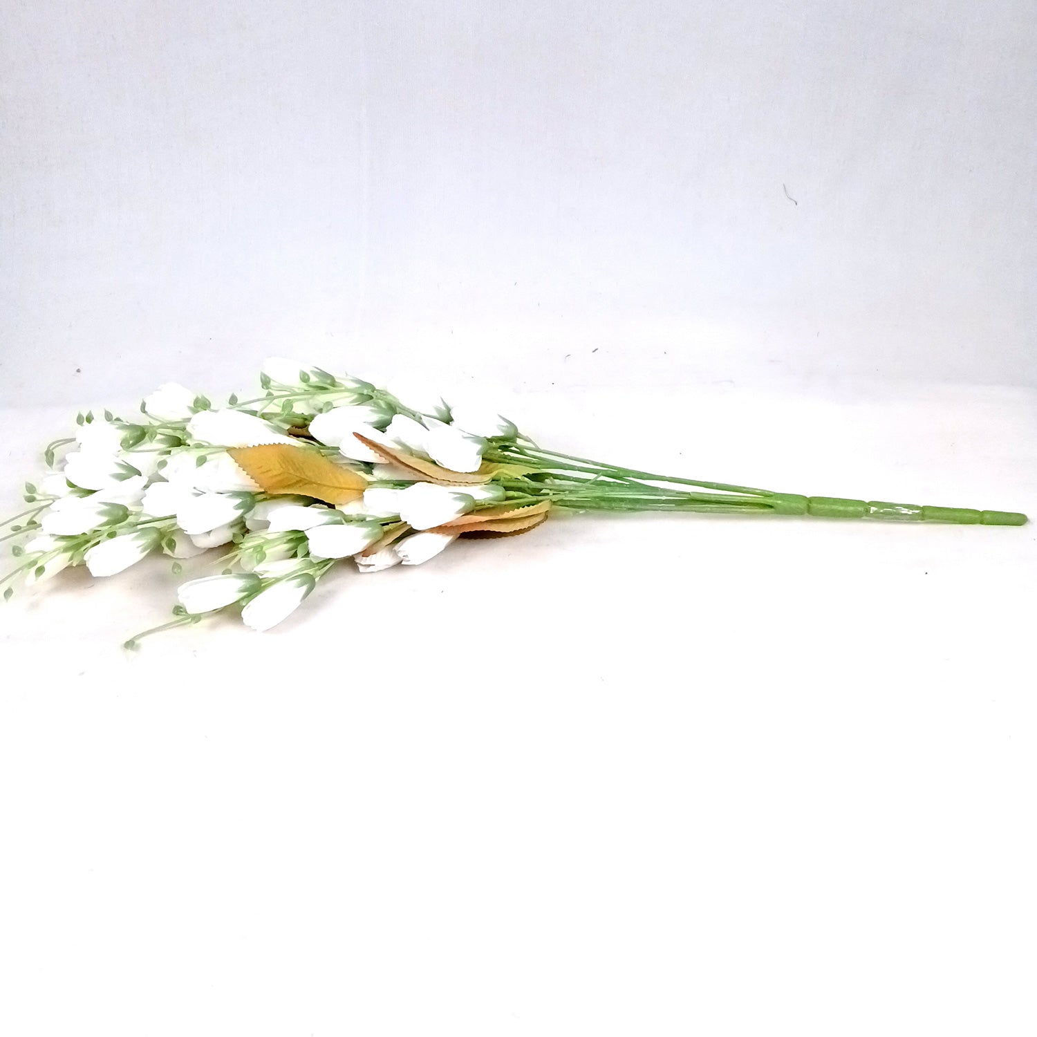 Artificial Flowers | Faux Tulips Flowers Bunch - for Home Decor, Office Corner, Living Room, Side Table, Centerpiece - 27 Inch - Apkamart #Colour_White