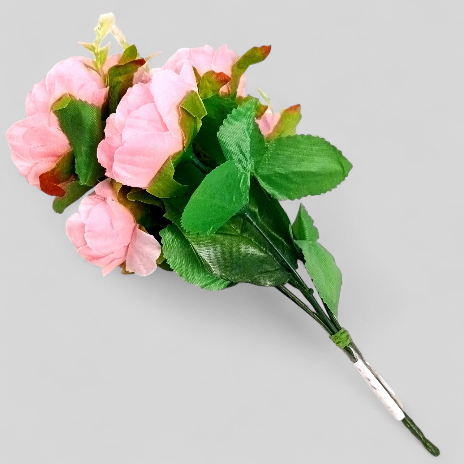 Artificial Flowers Rose Bunches for Vase Pot | Faux Flowers Stem - Home Decor, Living Room, Office & Festivals Decoration (Vase Not Included) - 15 Inch - Apkamart #Colour_Pink