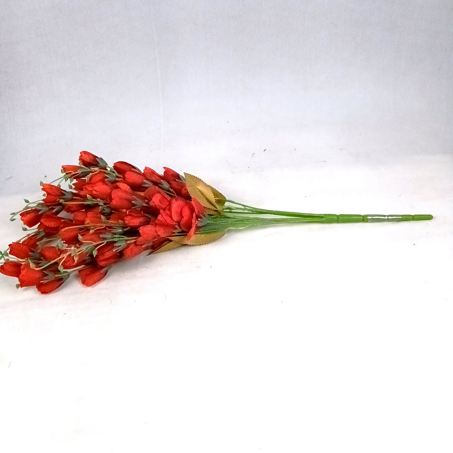 Artificial Flower Tulips Bouquet | Faux Flowers Bunch - for Table Vase, Pot, Home Decor, Living Room, Side Table Centerpiece - 27 Inch - Apkamart #Colour_Red