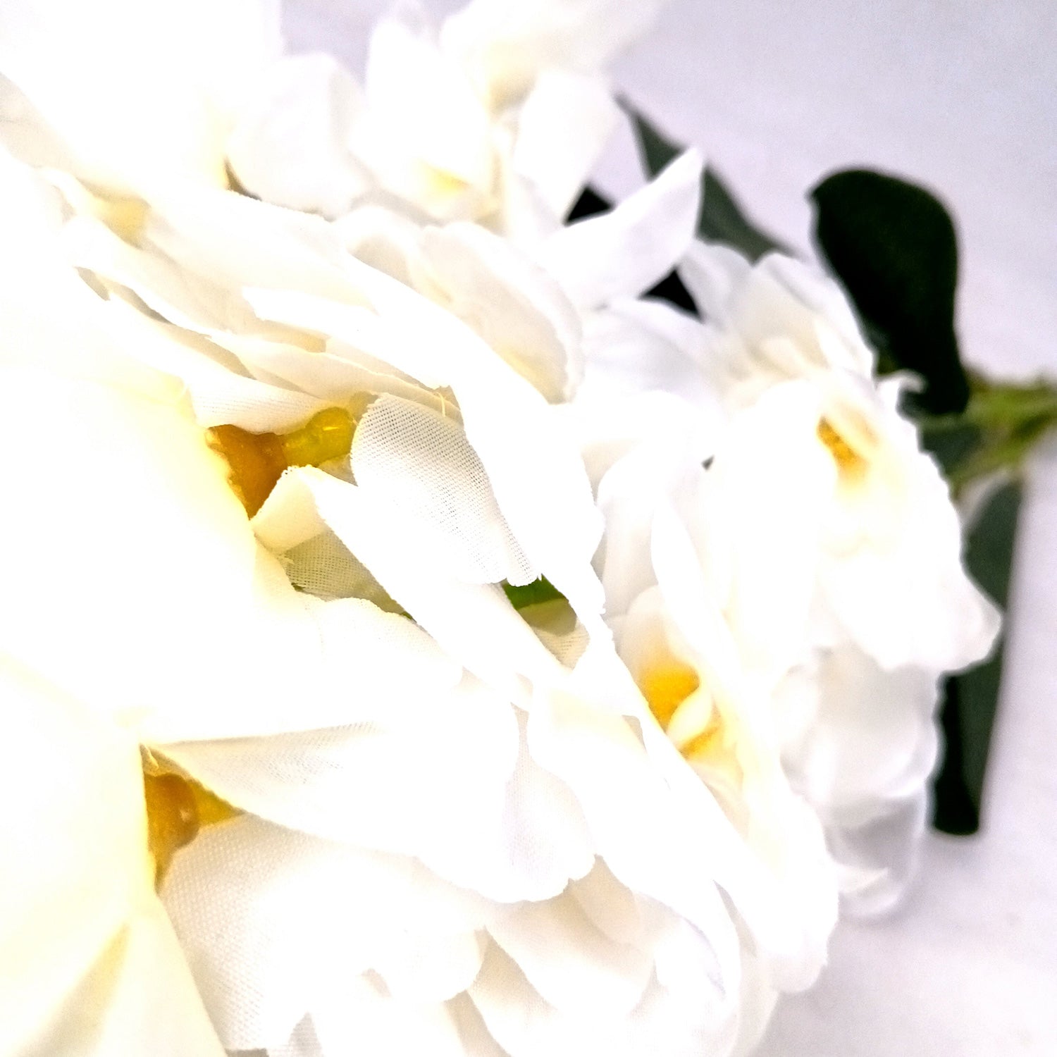 Artificial Orchids Flower Bouquets | Fake Flowers Bunch - For Vase, Pot, Home, Bedroom, Balcony, Office Corner, Living Room - 22 Inch - Apkamart #Colour_White