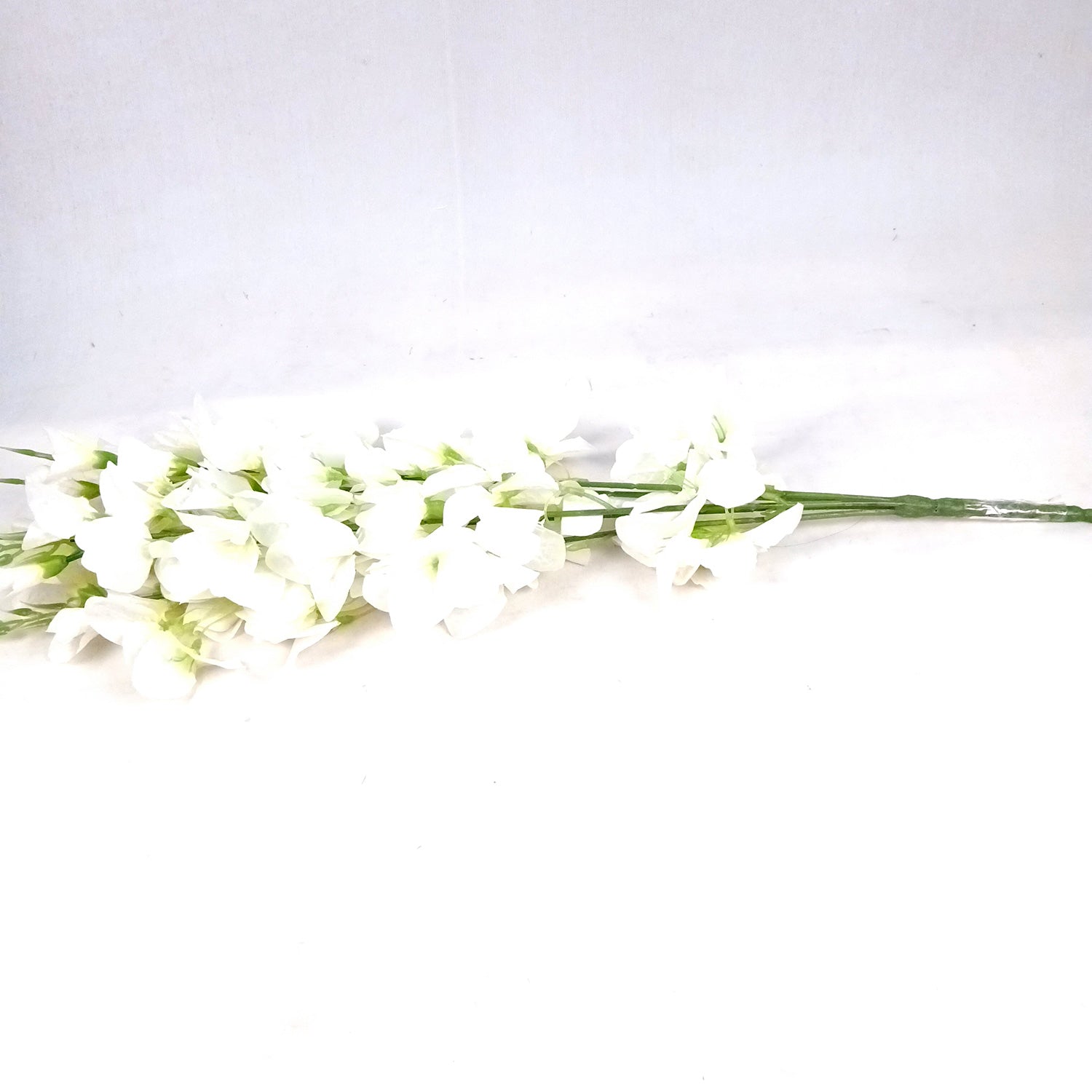 Artificial Flower Orchids Sticks Bouquet | Fake Flowers Bunch - For Vase, Pot, Home, Bedroom, Balcony, Office Corner - 26 Inch - Apkamart #Colour_White