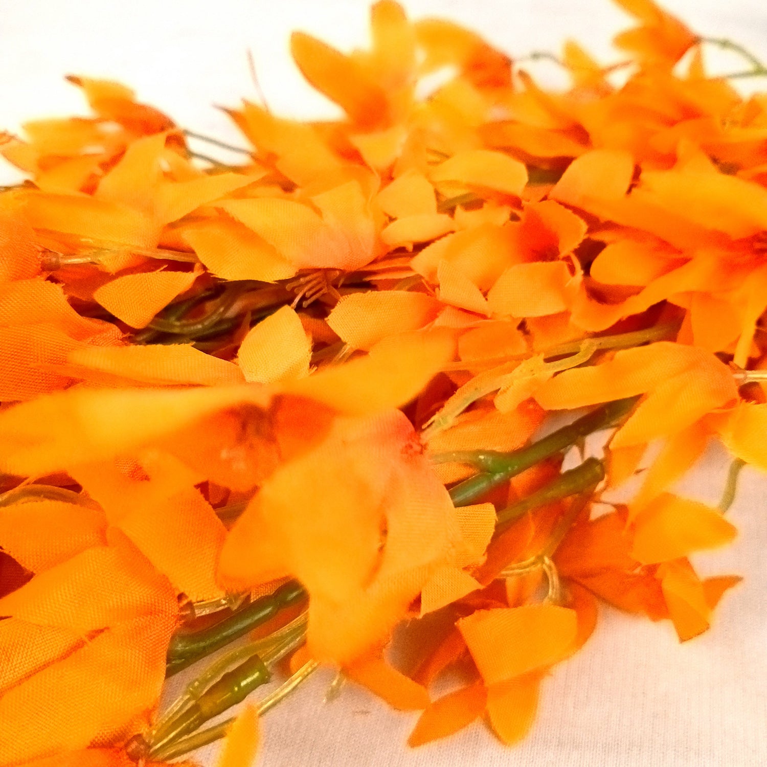 Artificial Orchids Flower Bouquets | Fake Flowers Bunch - For Vase, Pot, Home, Bedroom, Balcony, Office Corner, Living Room - 28 Inch - Apkamart #Colour_Orange