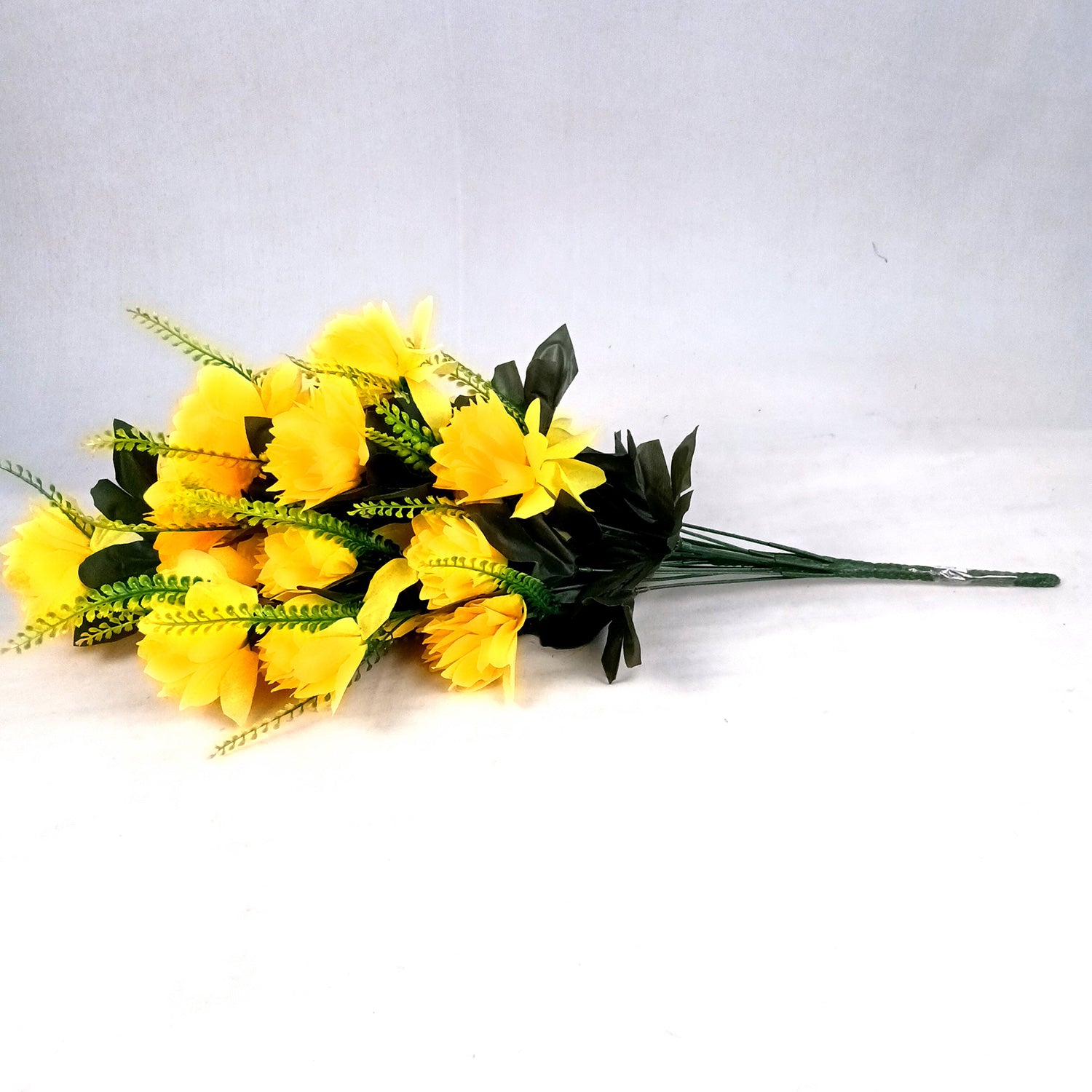 Artificial Flowers Bunches for Vase Pot | Faux Flowers Sticks - for Home Decor Living Room Side Table Centerpiece - 27 Inch - Apkamart #Colour_Yellow