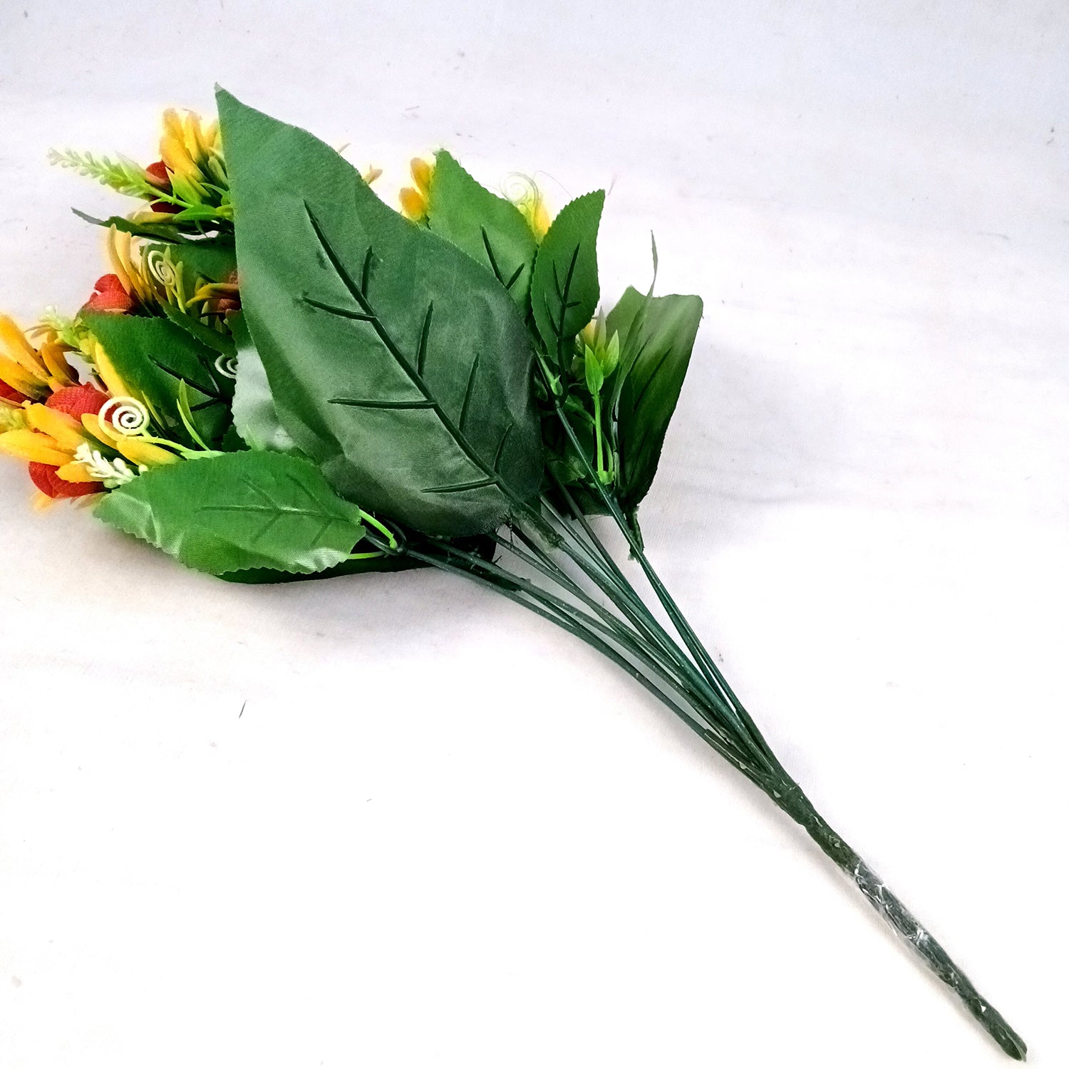 Artificial Flowers Bunches lily for Vase Pot | Faux Flowers Stem - for Home Decor Living Room Side Table Centerpiece - 18 Inch - Apkamart #Colour_Multicolor