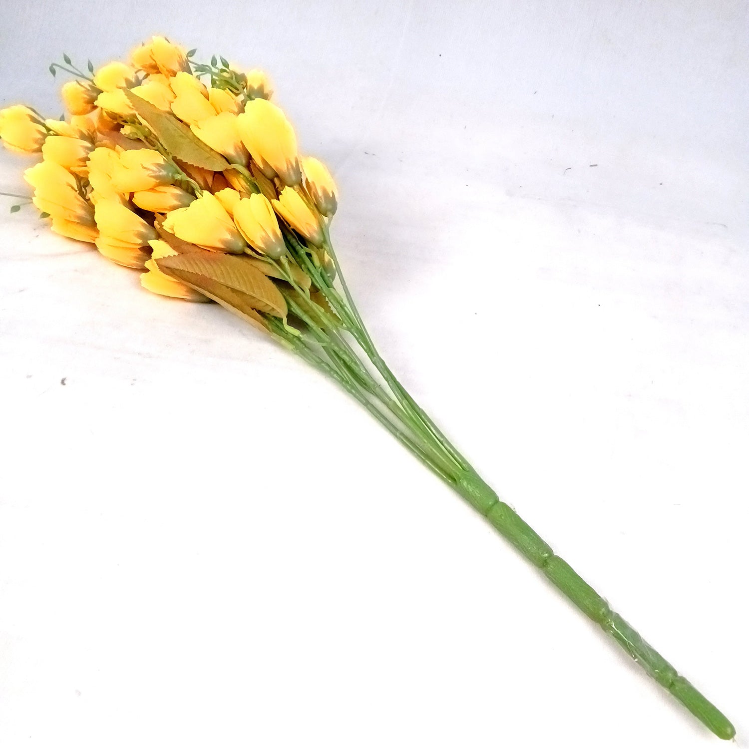 Artificial Flower Tulips Bouquet | Faux Flowers Bunch - for Table Vase, Pot, Home Decor, Living Room, Side Table Centerpiece - 27 Inch - Apkamart #Colour_Yellow