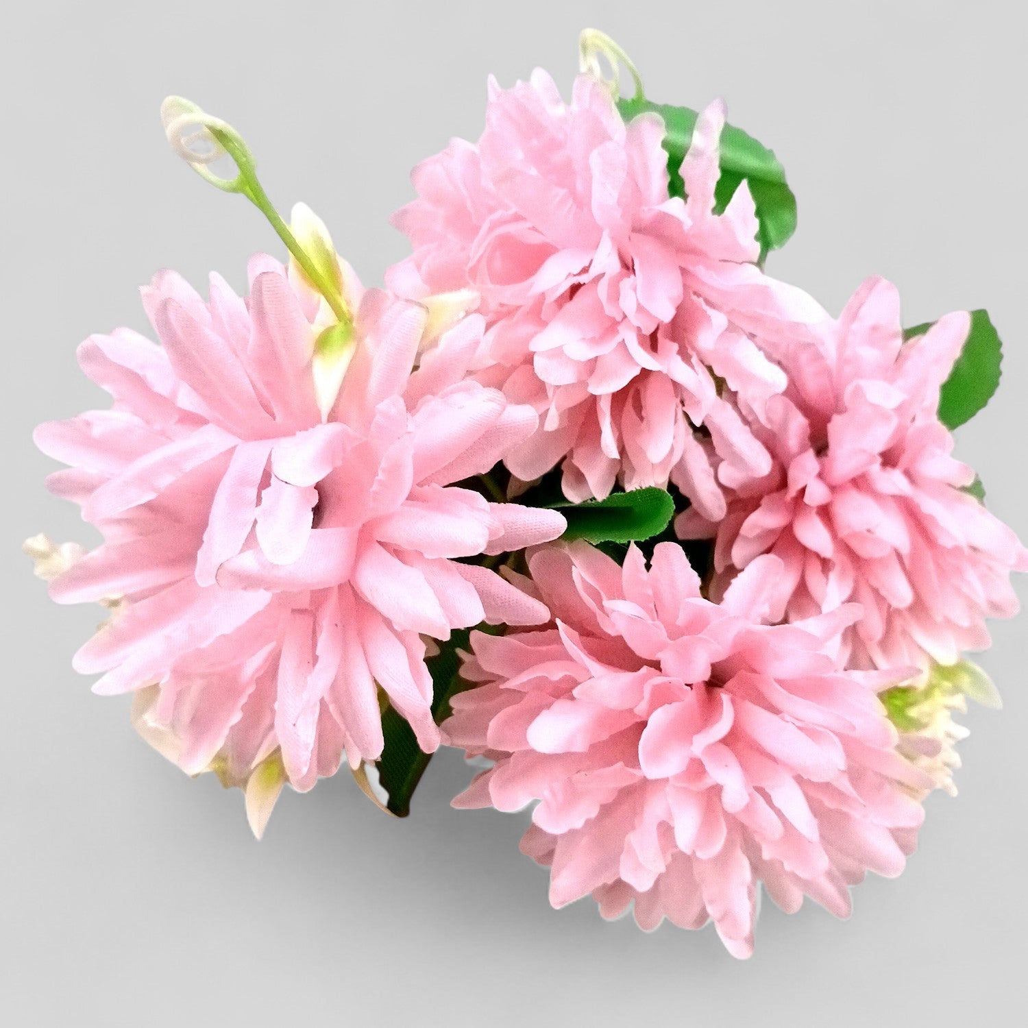 Artificial Flowers Dahlia Bunches for Vase Pot | Faux Flowers Stick - for Home Decor, Living Room, Wedding & Party Decoration (Vase Not Included) - 14 Inch - Apkamart #Colour_Pink