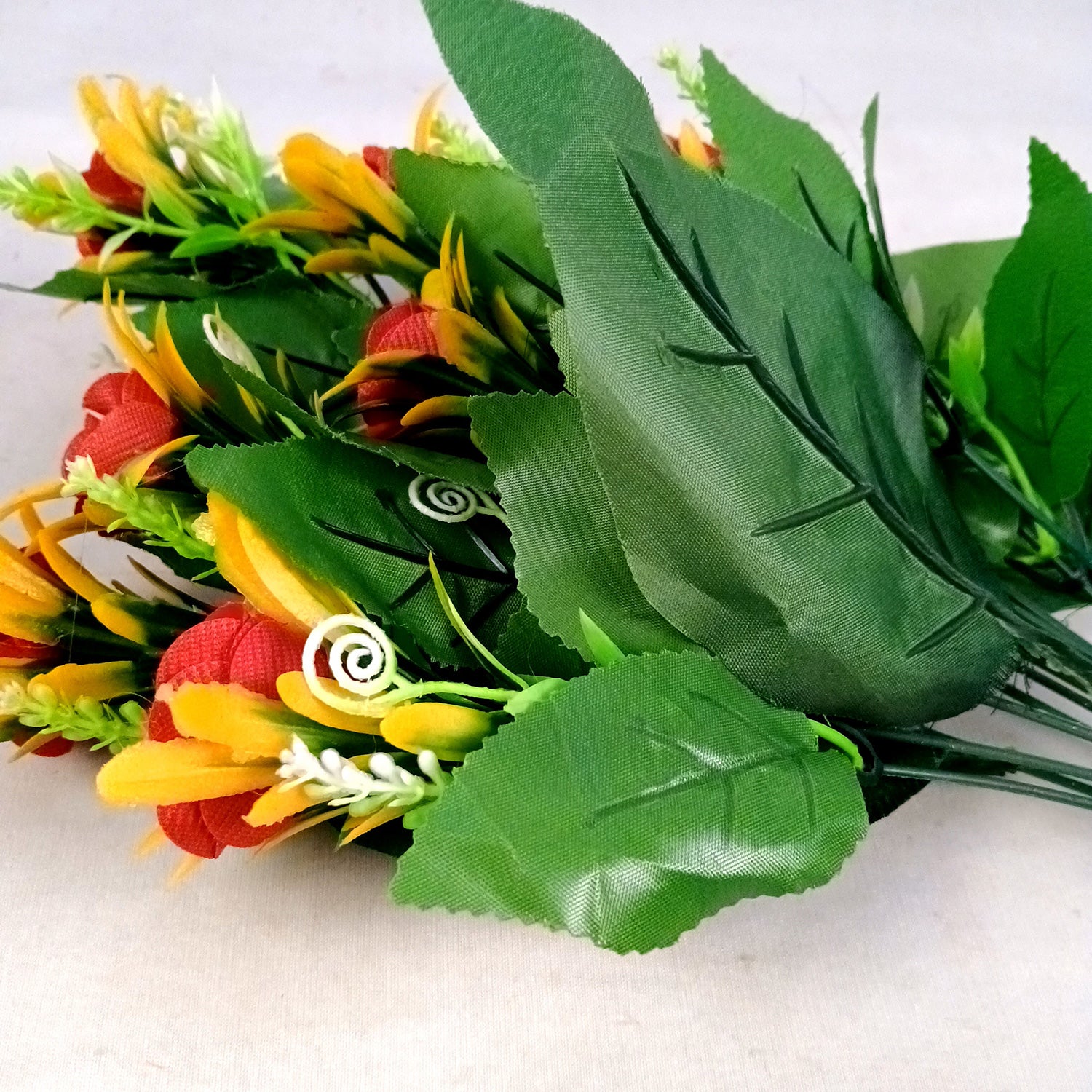 Artificial Flowers Bunches lily for Vase Pot | Faux Flowers Stem - for Home Decor Living Room Side Table Centerpiece - 18 Inch - Apkamart #Colour_Multicolor