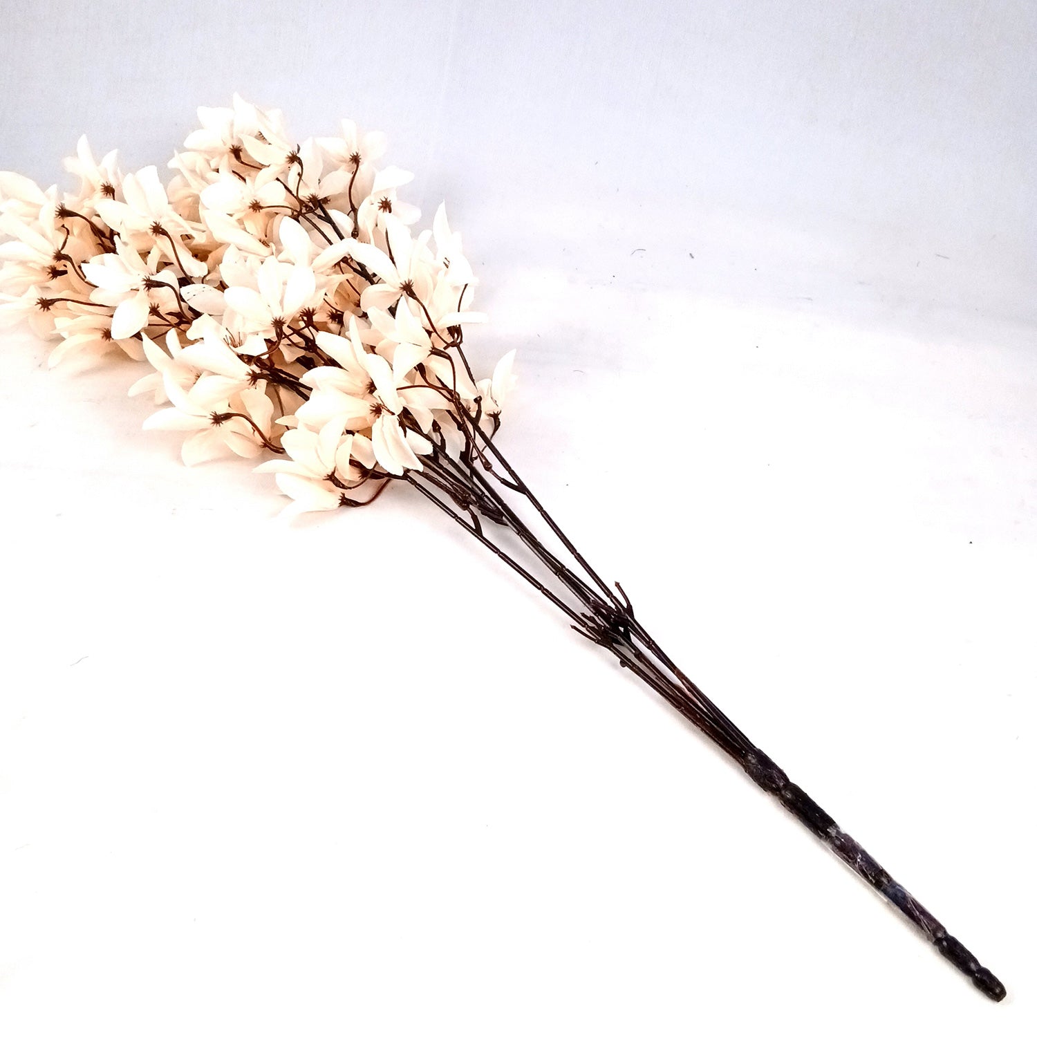 Artificial Flowers | Faux Flowers Bunch - for Home Decor, Living Room, Side Table, Centerpiece - 29 Inch - Apkamart #Colour_Cream