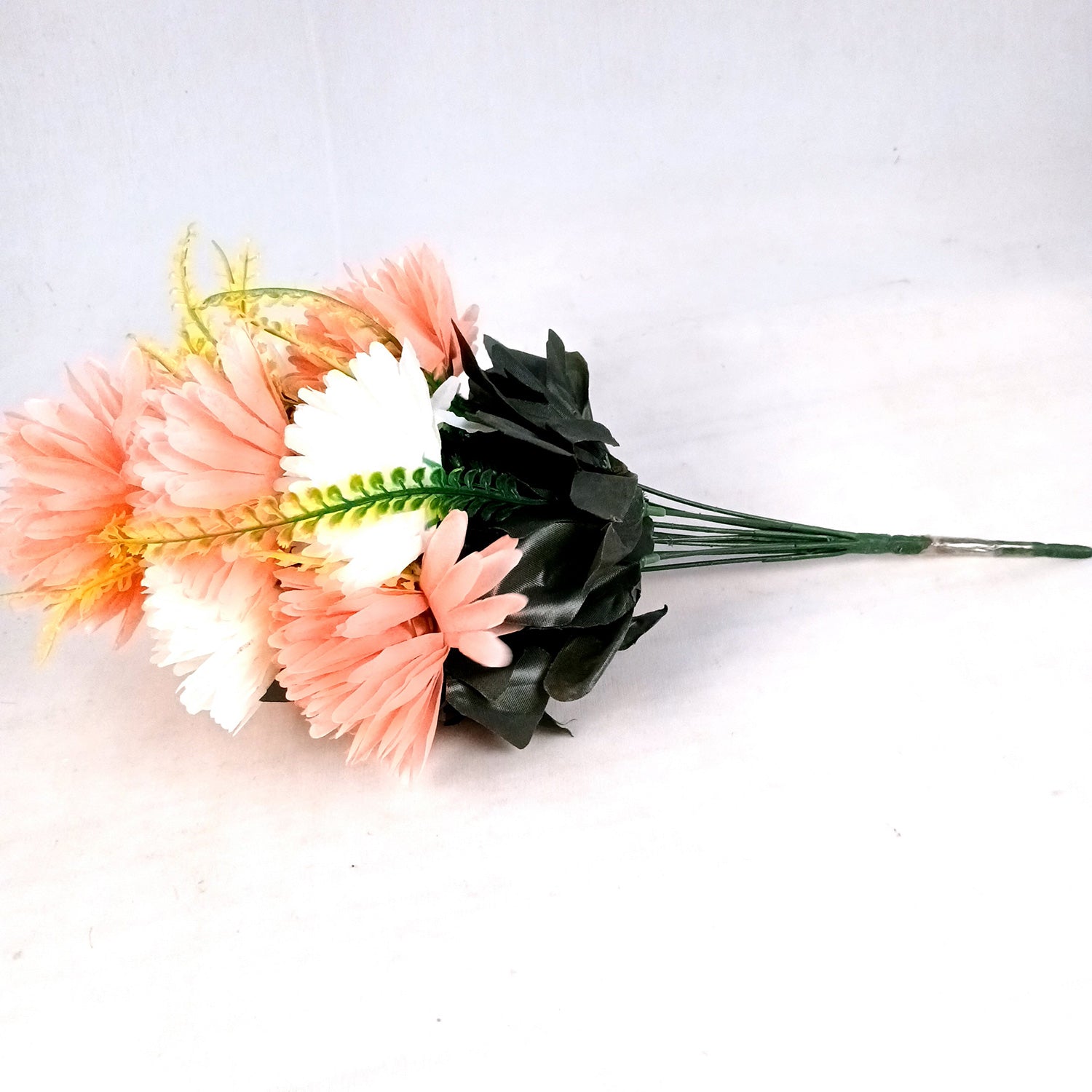 Artificial Marigold Flowers Bunches for Vase Pot | Faux Flowers Stem - for Home Decor Living Room Side Table Centerpiece - 16 Inch - Apkamart #Style_Design 1