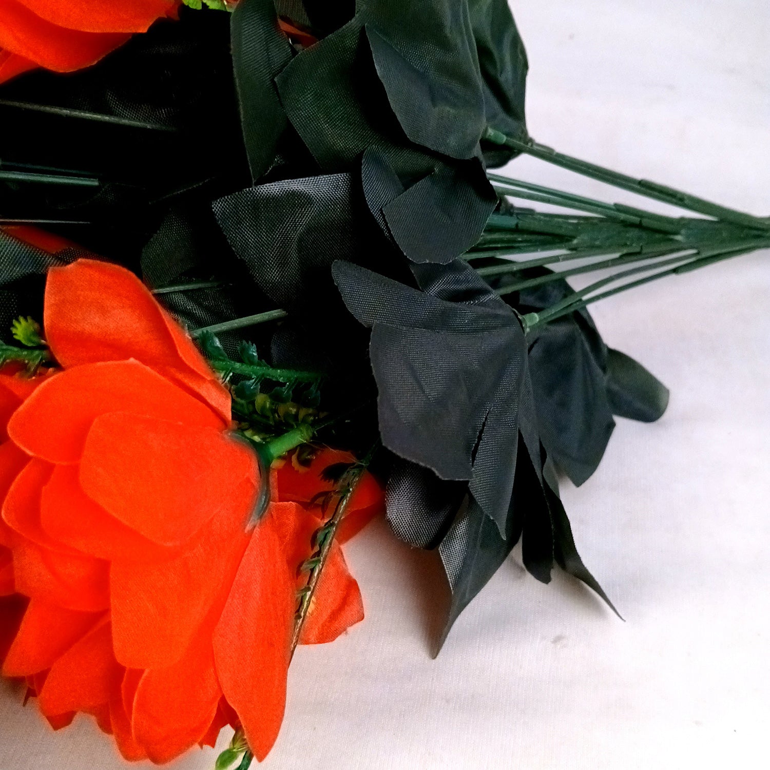 Artificial Flowers Bunches for Vase Pot | Faux Flowers Sticks - for Home Decor Living Room Side Table Centerpiece - 27 Inch - Apkamart #Colour_Red