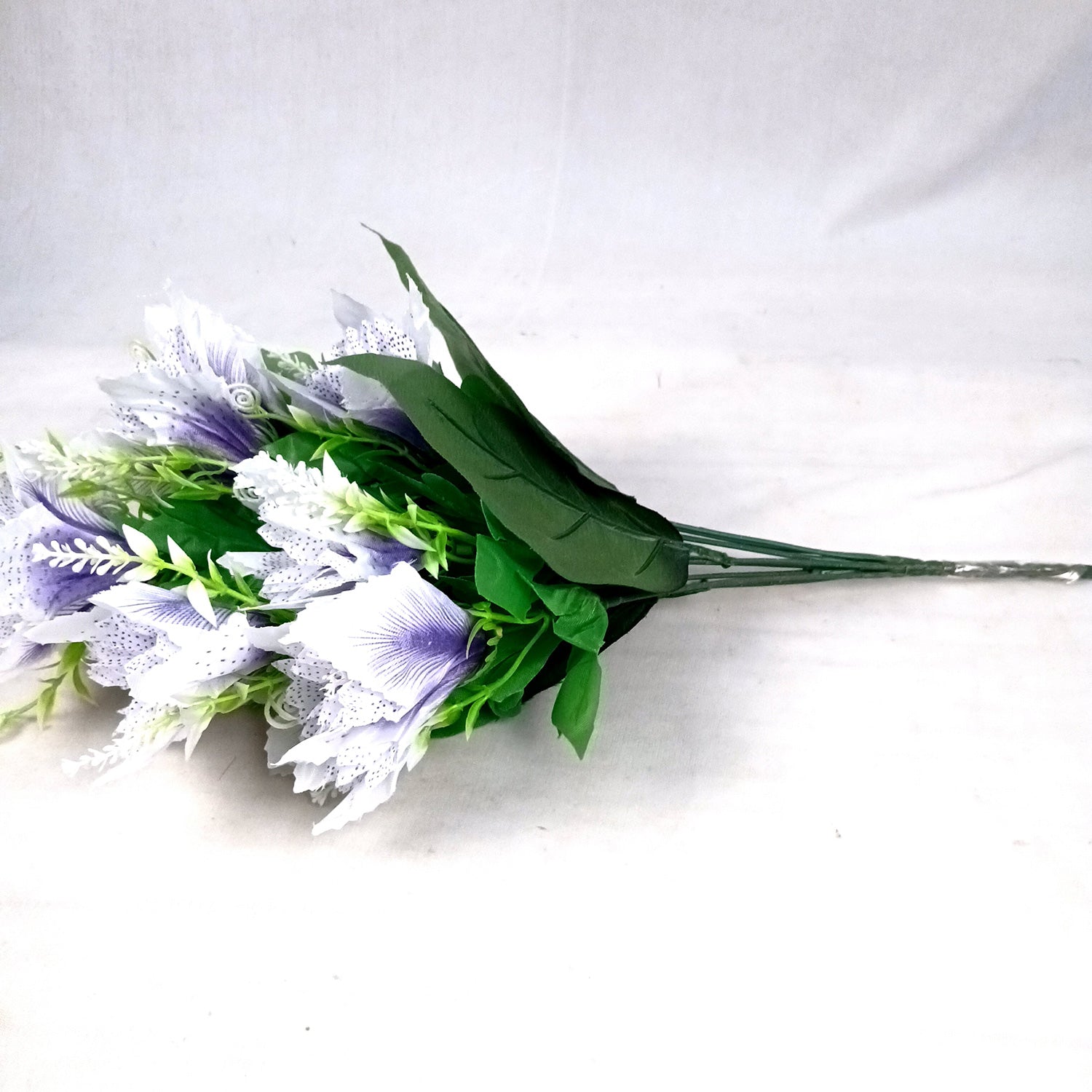 Artificial Flower Bouquets | Fake Flowers Bunch - For Vase, Pot, Home, Balcony, Office Corner, Living Room - 18 Inch - Apkamart #Colour_Purple