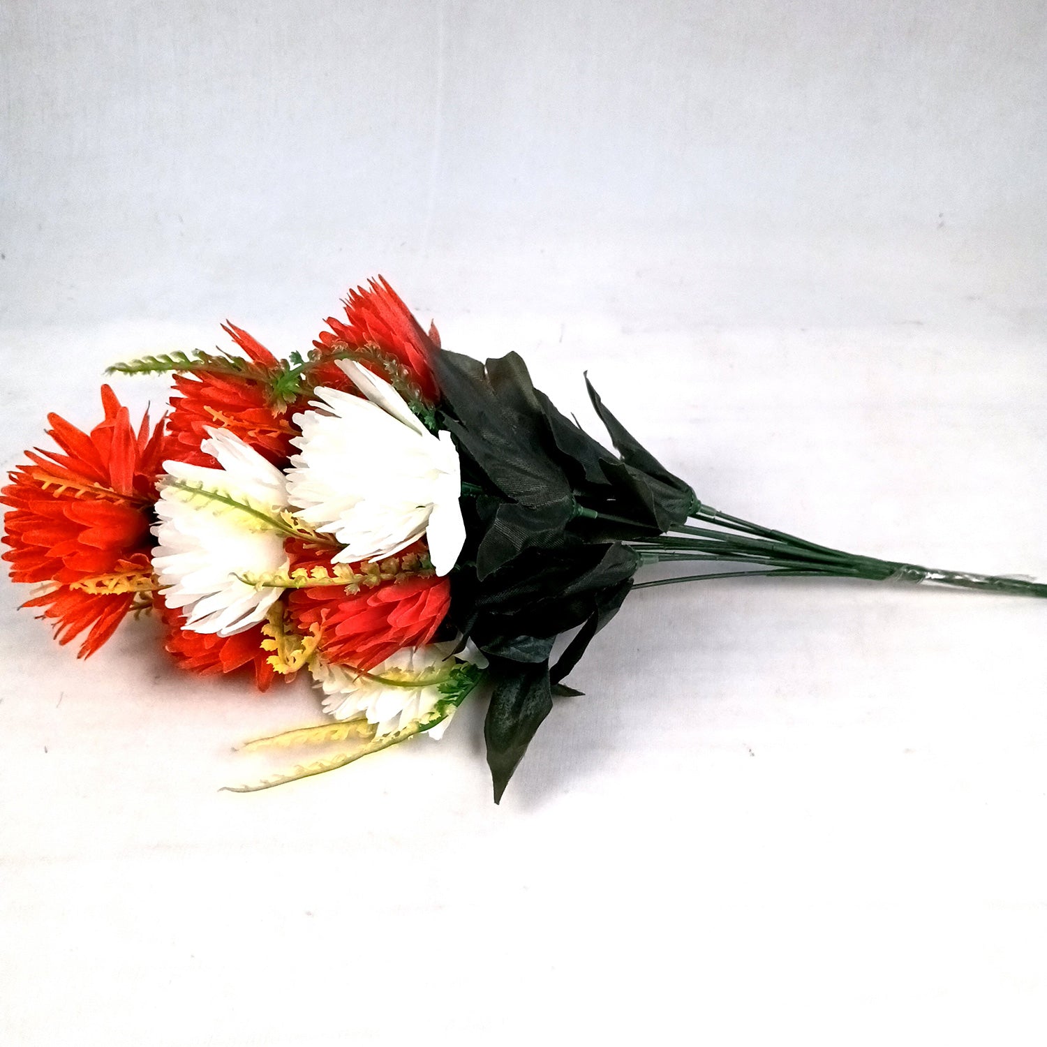 Artificial Marigold Flower Bouquets | Fake Flowers Bunch - For Vase, Pot, Home, Bedroom, Balcony - 16 Inch - Apkamart #Style_Design 1