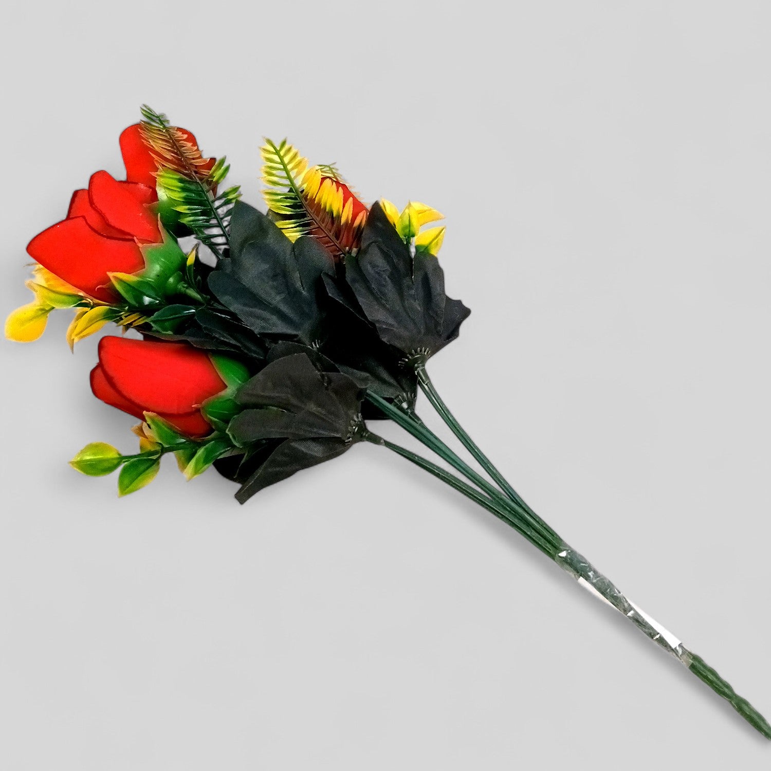 Artificial Flowers Rose Bunches for Vase Pot | Faux Flowers Stem - for Home Decor, Living Room, Office & Festivals Decoration (Vase Not Included) - 14 Inch - Apkamart