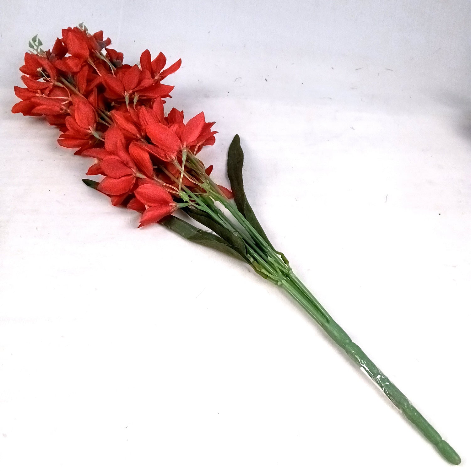 Artificial Flowers Gladiolus Bunches for Vase Pot | Faux Flowers Stem - for Home Decor Living Room Side Table Centerpiece - 26 Inch - Apkamart #Colour_Red