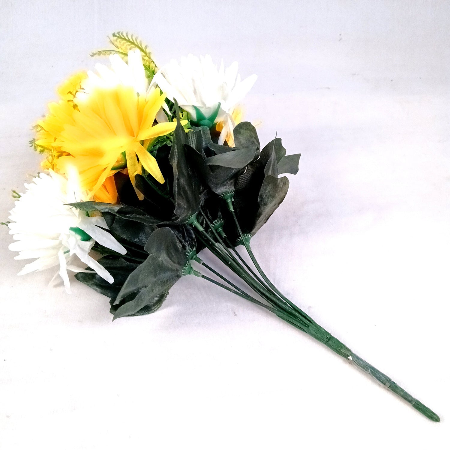 Artificial Marigold Flower Bouquets | Fake Flowers Bunch - For Vase, Pot, Home, Bedroom, Balcony - 16 Inch - Apkamart #Style_Design 2