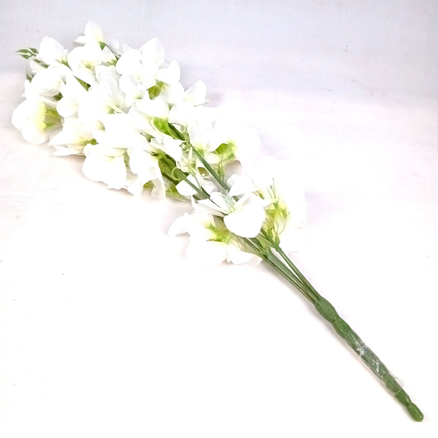 Artificial Flower Orchids Sticks Bouquet | Fake Flowers Bunch - For Vase, Pot, Home, Bedroom, Balcony, Office Corner - 26 Inch - Apkamart #Colour_White