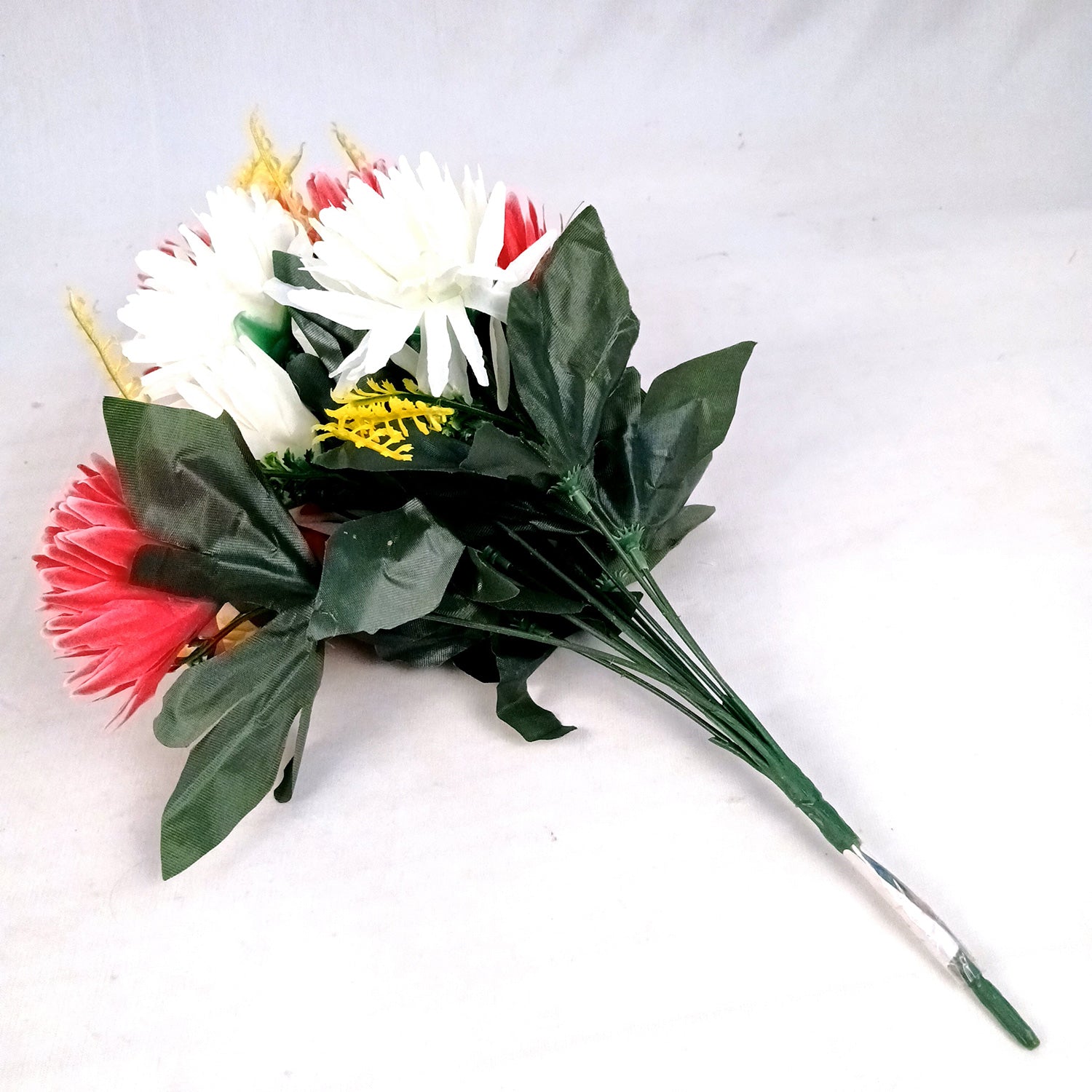 Artificial Marigold Flowers Bunches for Vase Pot | Faux Flowers Stem - for Home Decor Living Room Side Table Centerpiece - 16 Inch - Apkamart #Style_Design 2