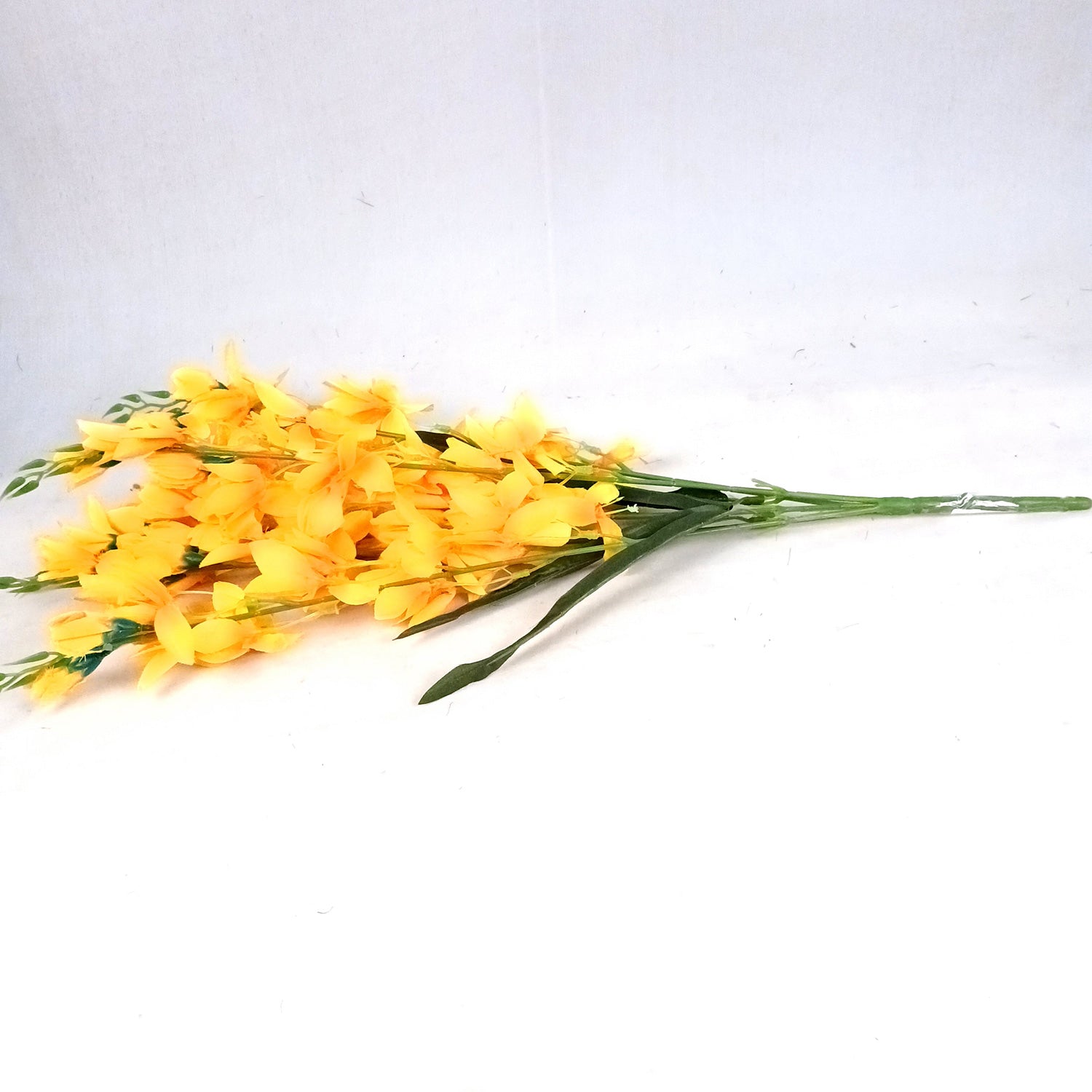 Artificial Flowers Gladiolus Bunches for Vase Pot | Faux Flowers Stem - for Home Decor Living Room Side Table - 26 Inch - Apkamart #Colour_Yellow