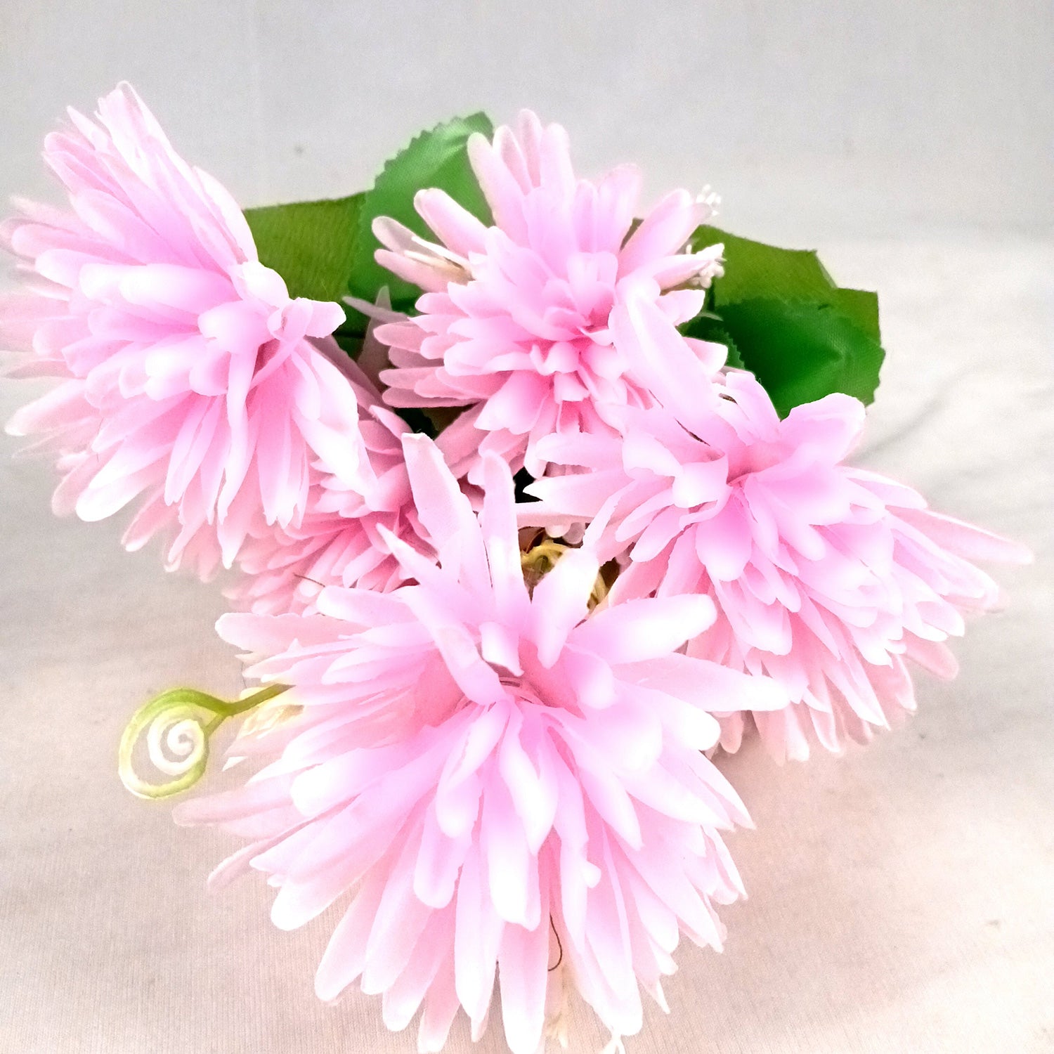 Artificial Flowers Dahlia Bunches for Vase Pot | Faux Flowers Stick - for Home Decor, Living Room, Wedding & Party Decoration  (Vase Not Included) - 15 Inch - Apkamart #Colour_Pink