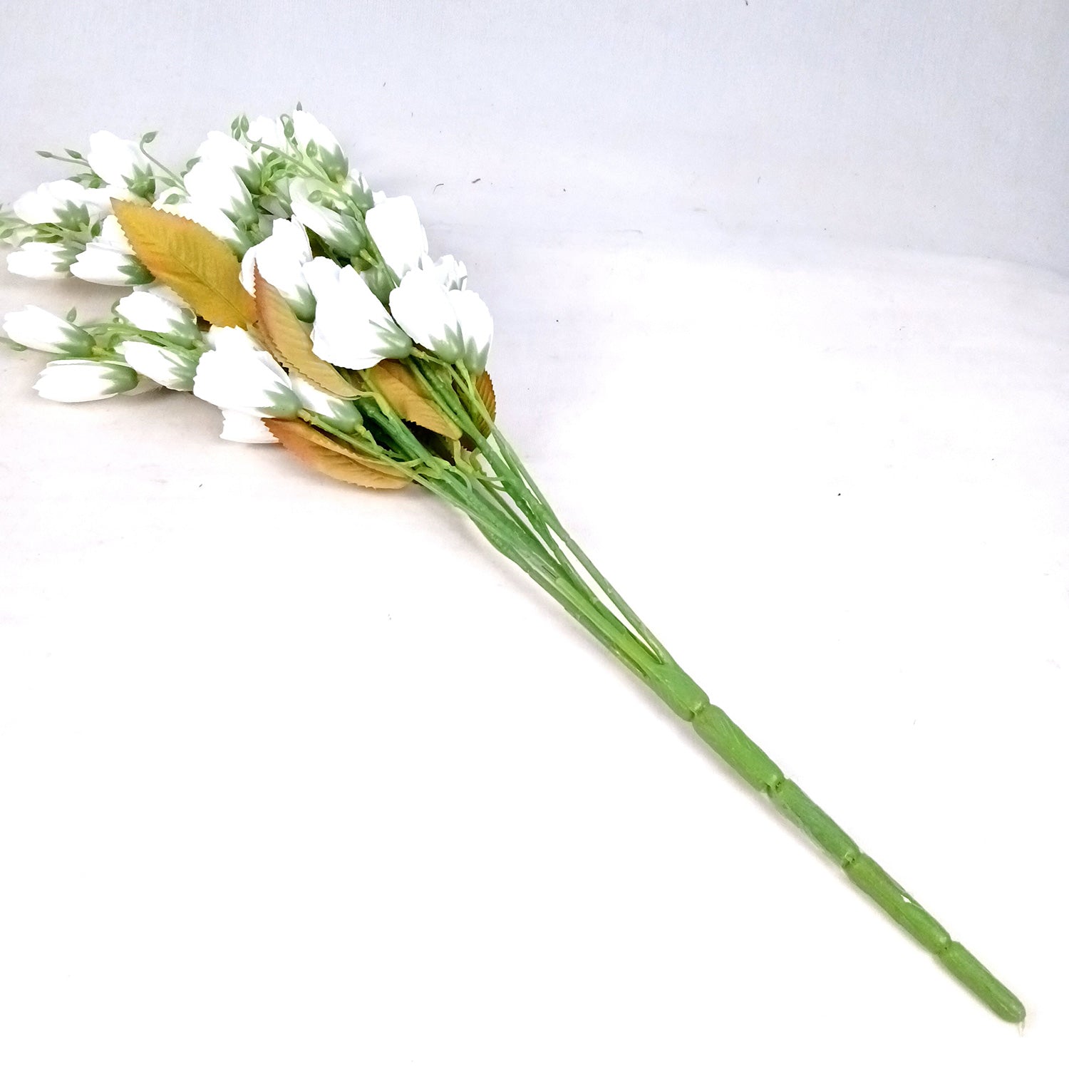 Artificial Flowers | Faux Tulips Flowers Bunch - for Home Decor, Office Corner, Living Room, Side Table, Centerpiece - 27 Inch - Apkamart #Colour_White