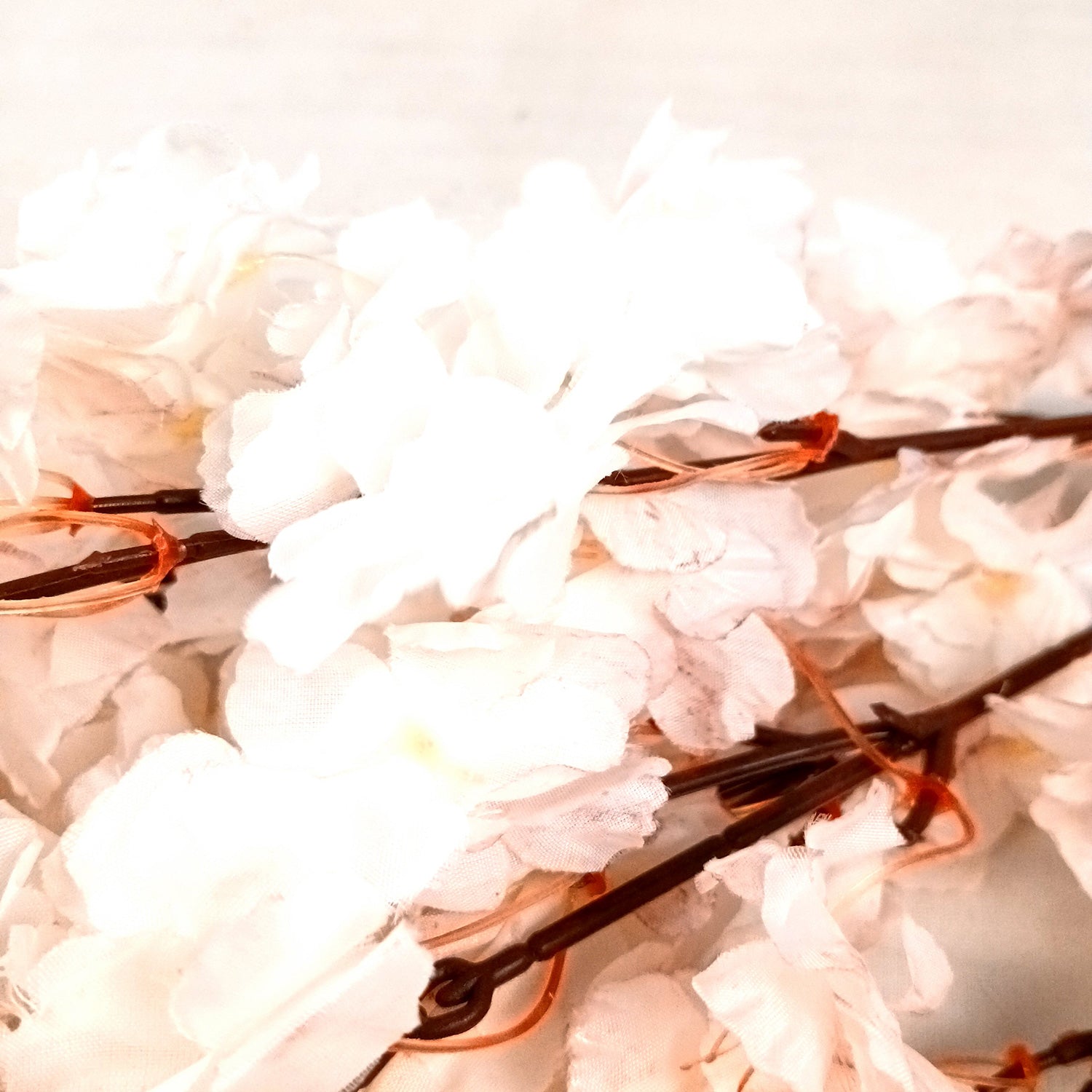 Artificial Flower Bouquets - Cherry Blossom | Faux Flowers Sticks / Bunch - for Table Vase, Home Decor, Living Room, Side Table Centerpiece - 21 Inch - Apkamart #Style_Design 1