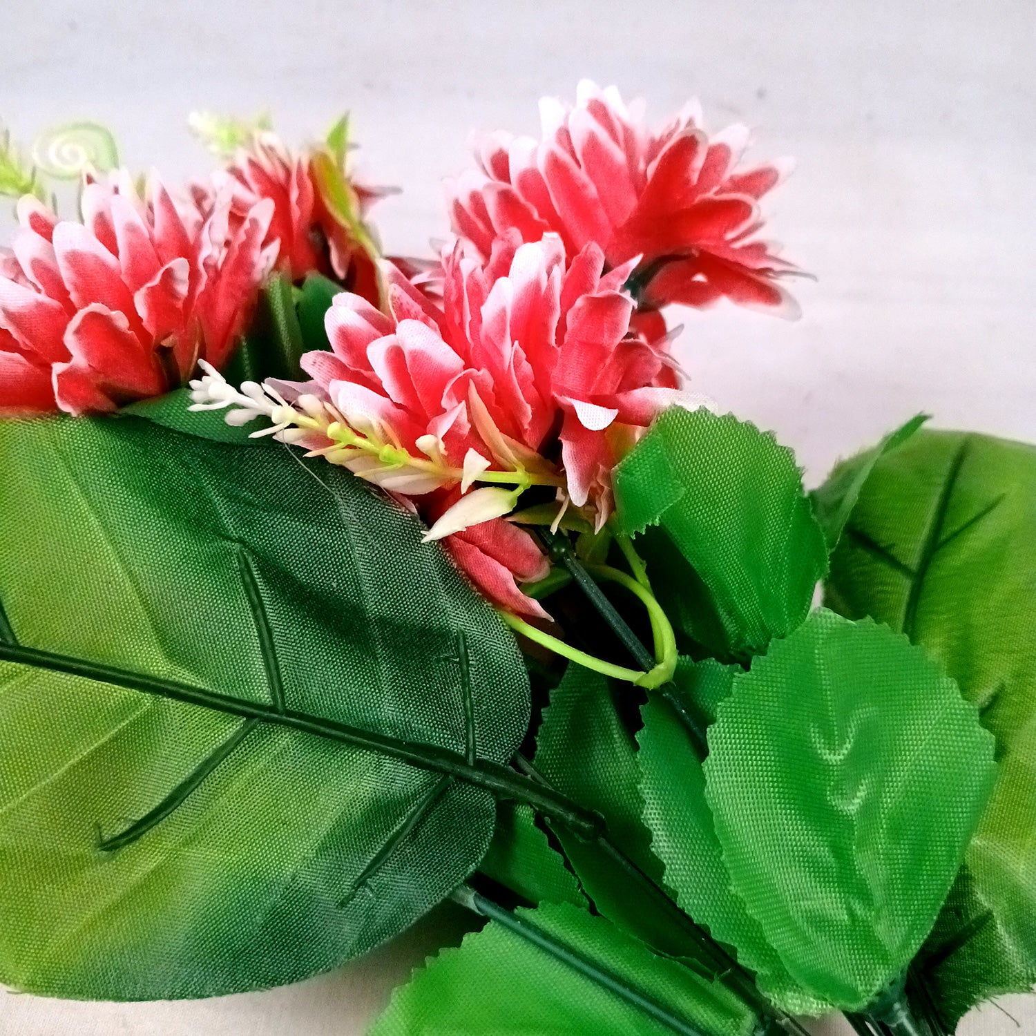 Artificial Flowers Dahlia Bunches for Vase Pot | Faux Flowers Stick - for Home Decor, Living Room, Wedding & Party Decoration (Vase Not Included) - 14 Inch - Apkamart #Colour_Pink