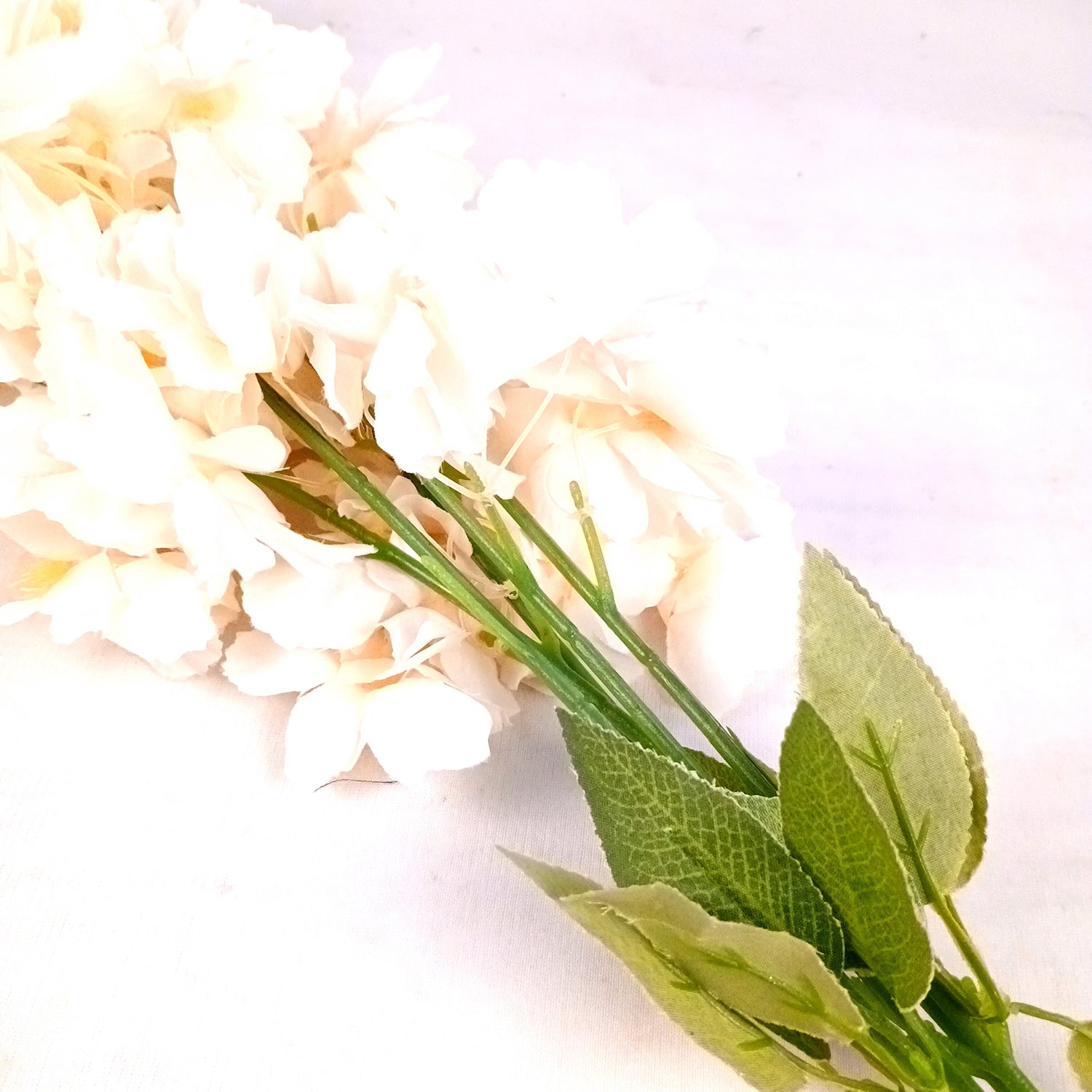 Artificial Flower Orchids Bouquets | Faux Flowers Bunch - for Table Vase, Pot, Home Decor, Living Room, Side Table Centerpiece - 26 Inch - Apkamart #Colour_Cream