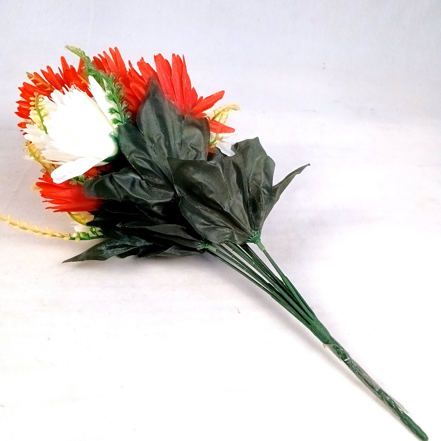 Artificial Marigold Flower Bouquets | Fake Flowers Bunch - For Vase, Pot, Home, Bedroom, Balcony - 16 Inch - Apkamart #Style_Design 1