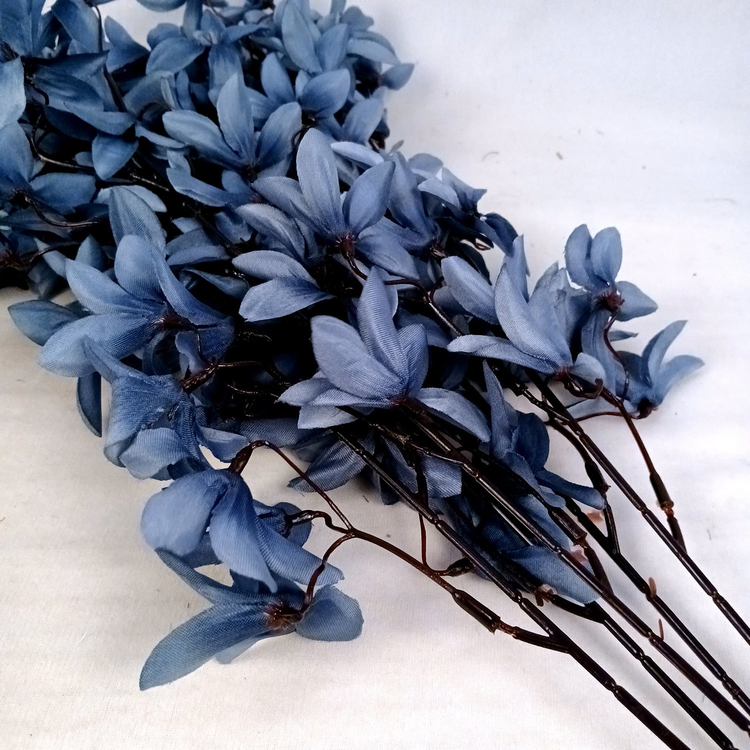 Artificial Flowers | Faux Flowers Bunch - for Home Decor, Living Room, Side Table, Centerpiece - 29 Inch - Apkamart #Colour_Blue
