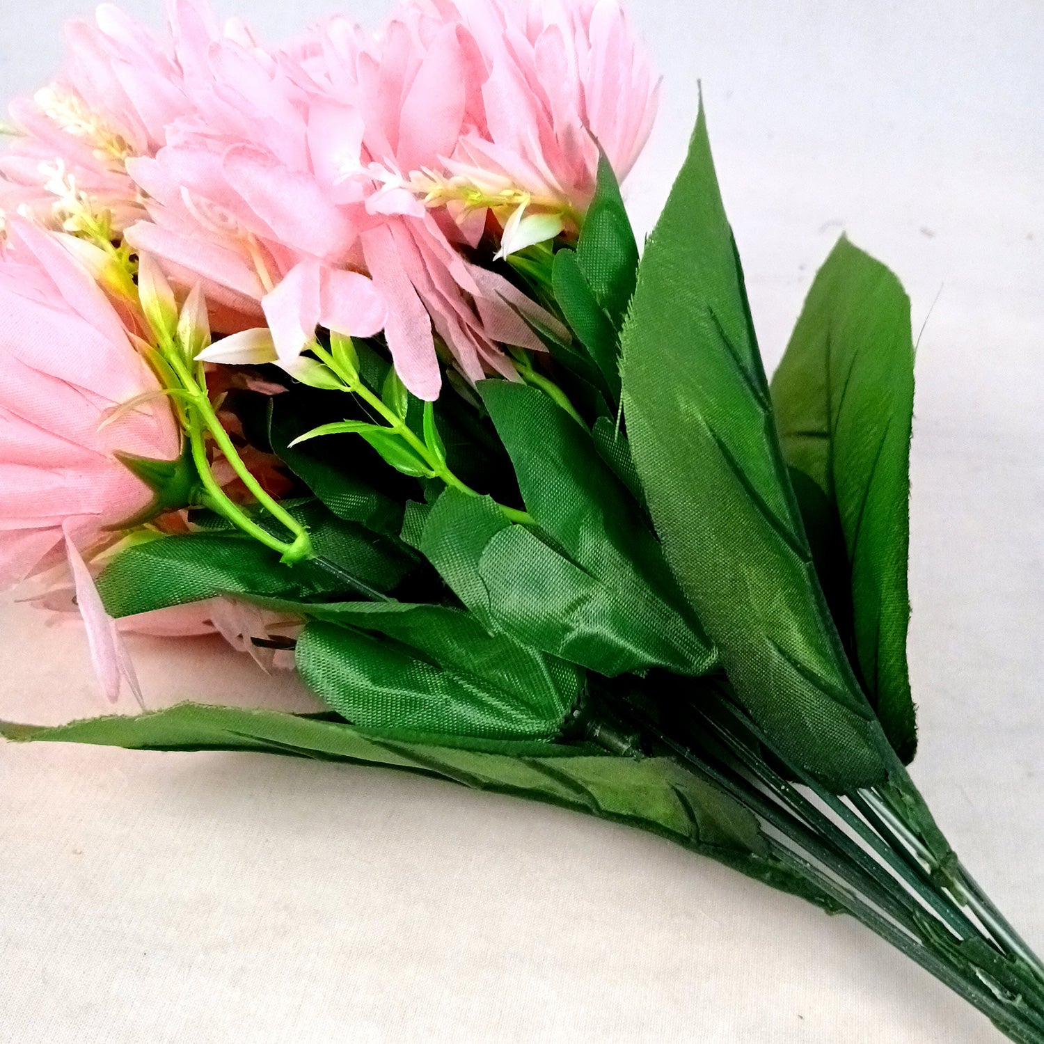 Artificial Flower Dahlia | Fake Flowers Bunch Dahalia - For Vase, Pot, Home, Bedroom, Balcony, Office Corner, Living Room - 18 Inch - Apkamart #Colour_Pink