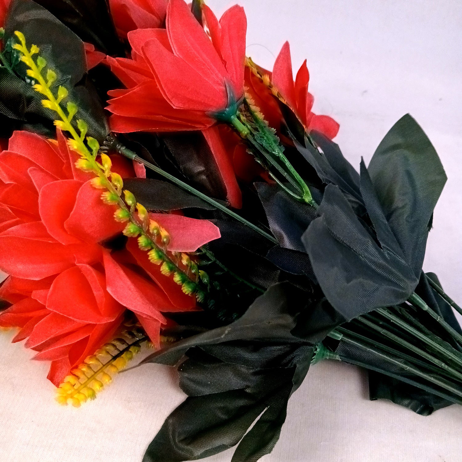 Artificial Flowers Bunches for Vase Pot | Faux Flowers Sticks - for Home Decor Living Room Side Table Centerpiece - 27 Inch - Apkamart #Colour_Pink